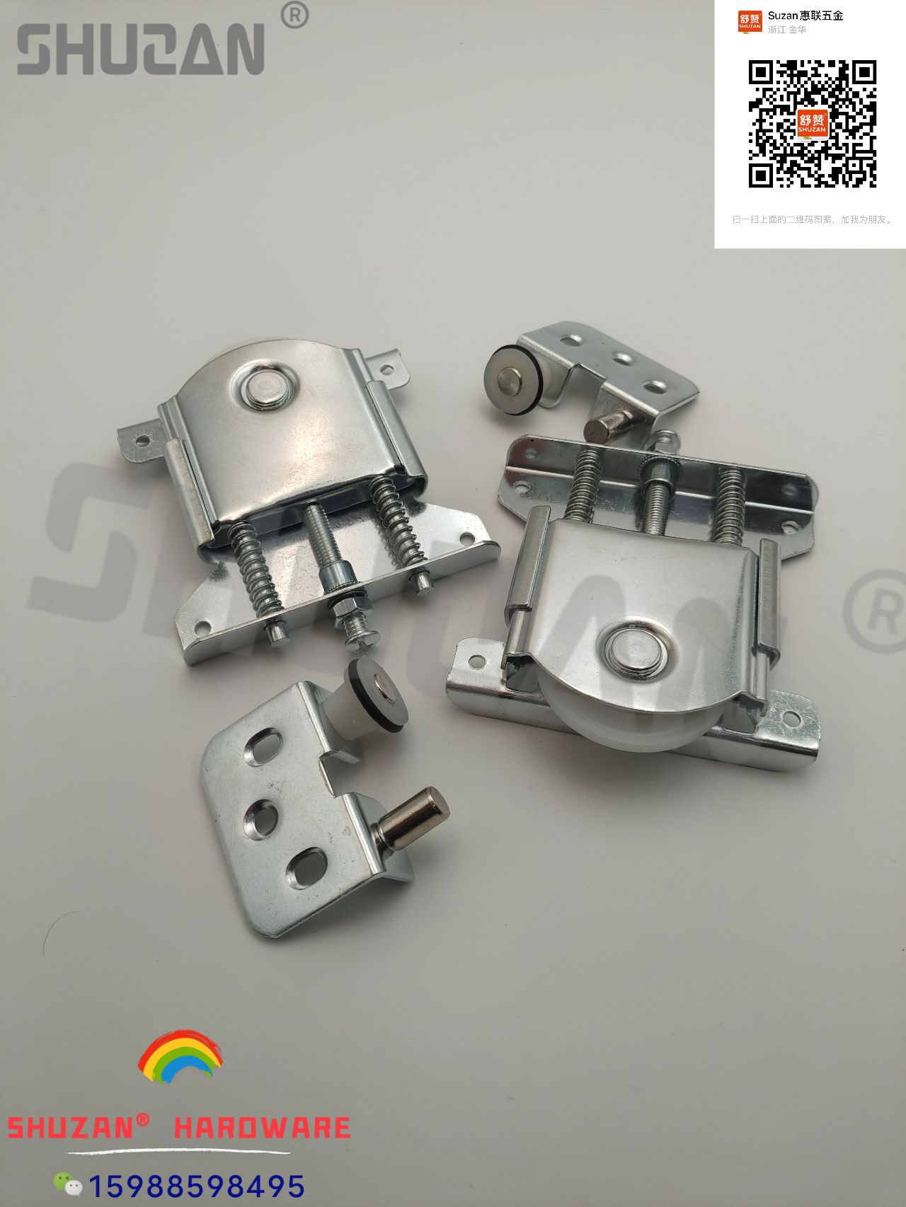 Shuzan marca de baño polea de la puerta ruedas de aluminio plástico puerta corredera polea silenciosa puerta de la puerta puerta de desplazamiento pesado rueda de carril fuerte carga Specification image