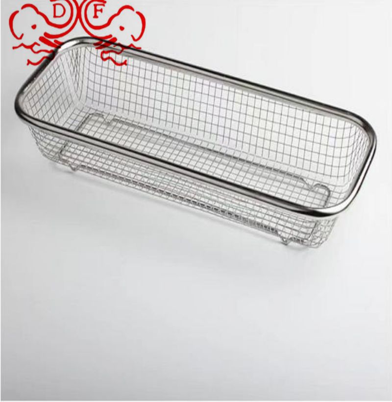 DF68730 stainless steel fruit basket, kitchen draining net basket, knife and fork storage box, storage draining square basket, disinfection cabinet, chopstick basket, DF Trading house Item Picture