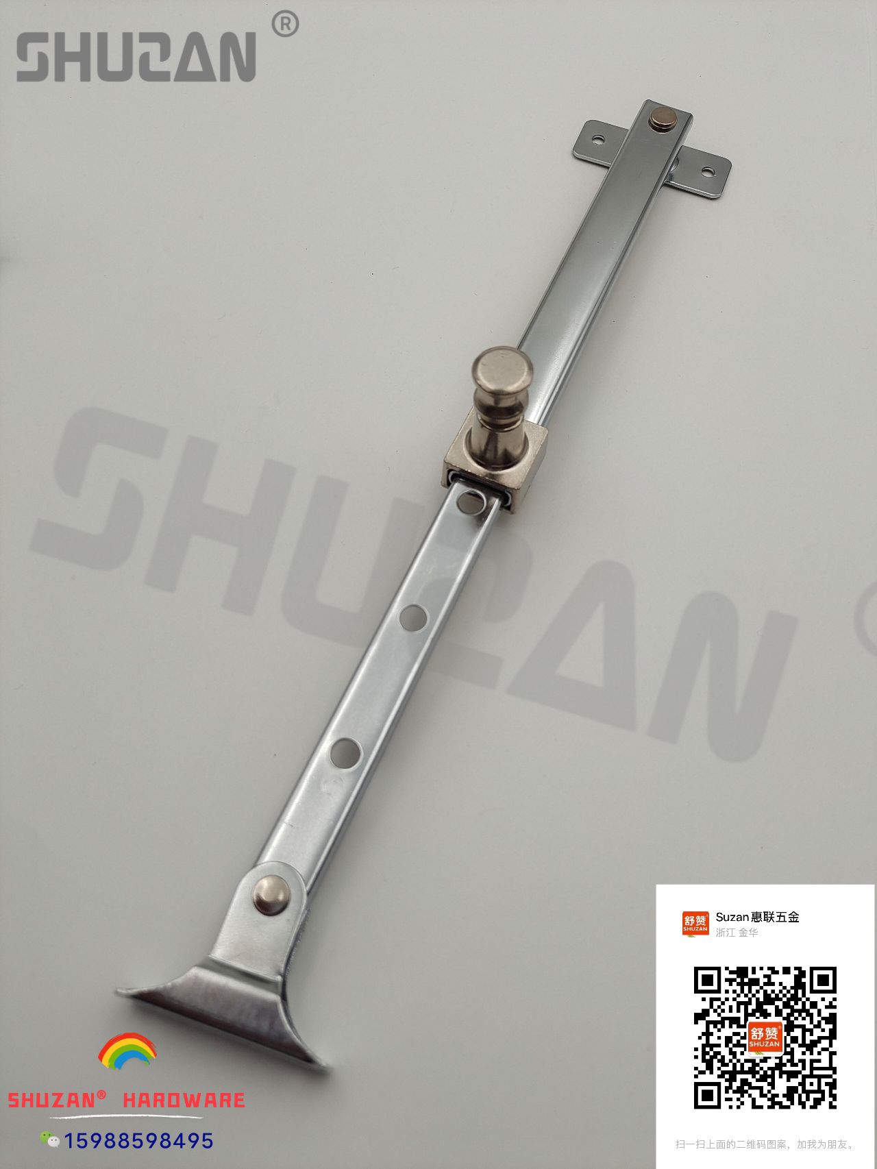 不锈钢风撑/外开窗固定杆/窗撑细节图