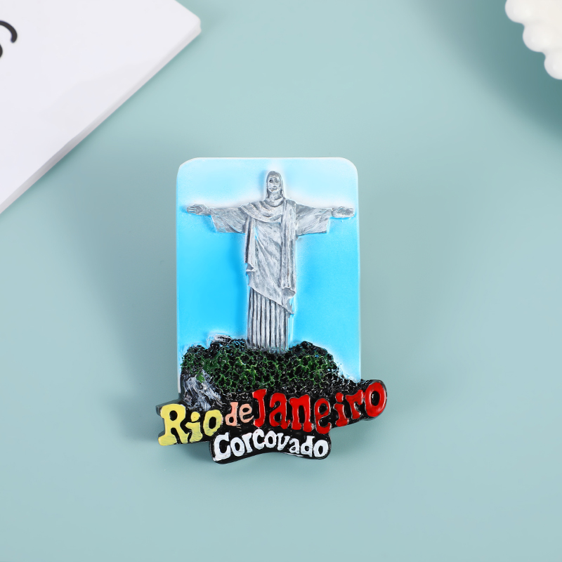 Professional manufacturer customizes 3D hand-painted fridge magnets, resin fridge magnets, creative foreign scenic spots, animals, home decoration magnetic stickers details Picture