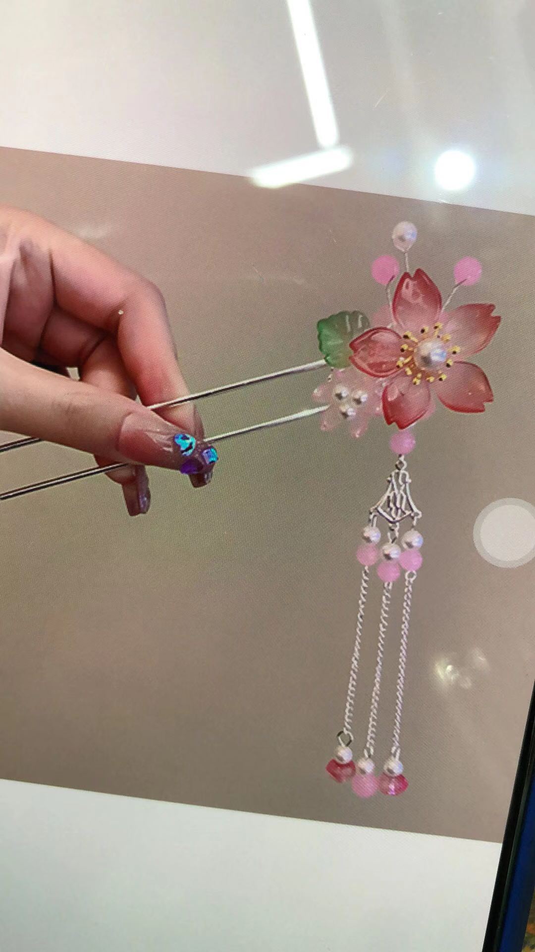 Children's ancient-style Hanfu hairpins, stepping tassel princess hairpins and hair accessories, 2023 new style girls' ancient-style headwear hairpins detail image 17