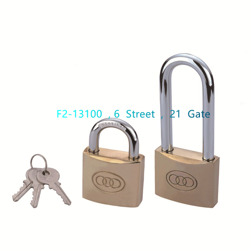 TRI-CIRCLE PADLOCKS TT L264 Three-ring brand long beam copper padlock 38MM details Picture