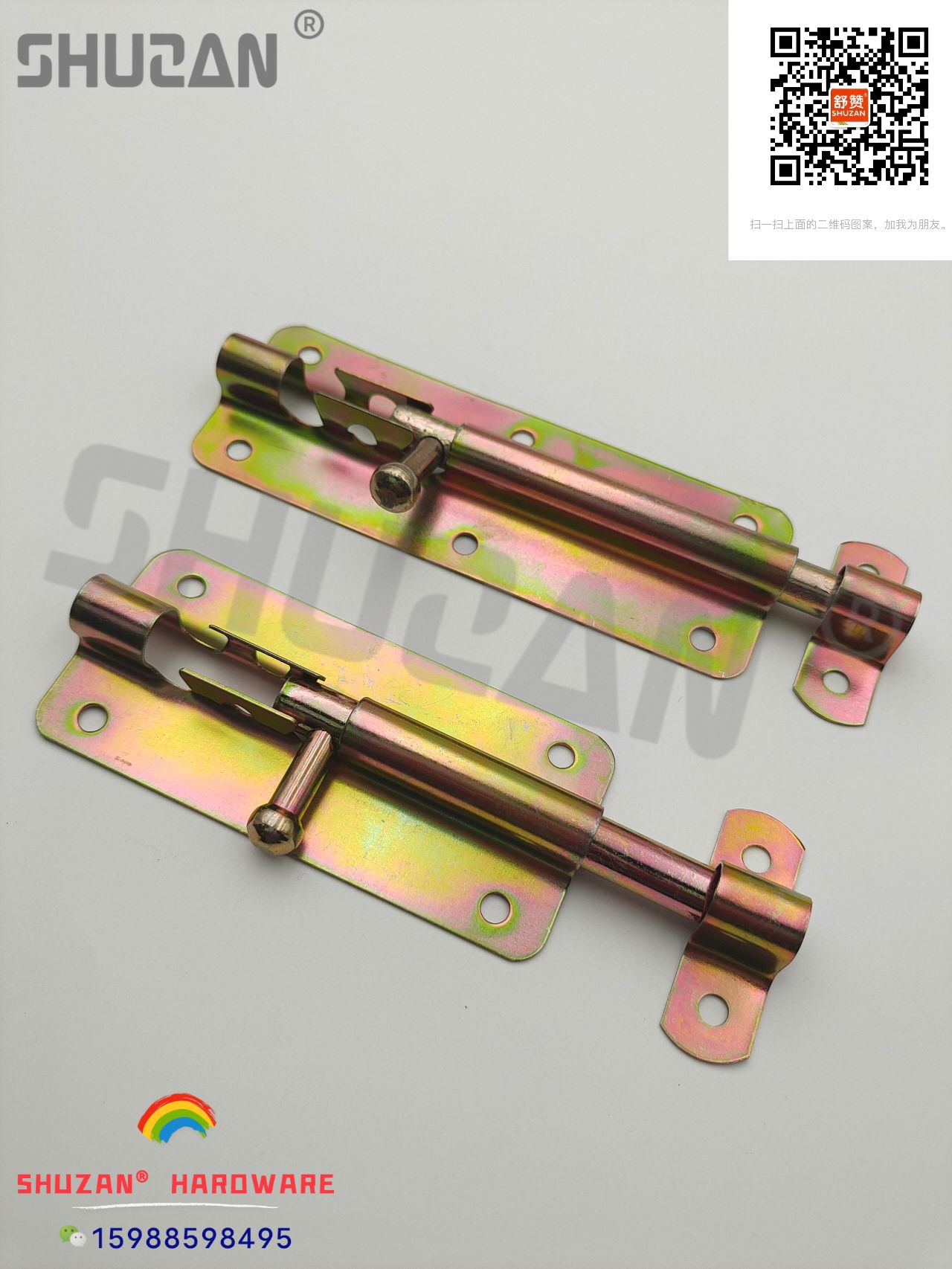 Shuzan madera menming cierre cierre de aluminio venta directa de fábrica hardware accesorios primavera plástico perfilado acero inoxidable chapado en oro cerradura de cierre engrosado a prueba de polvo details Picture
