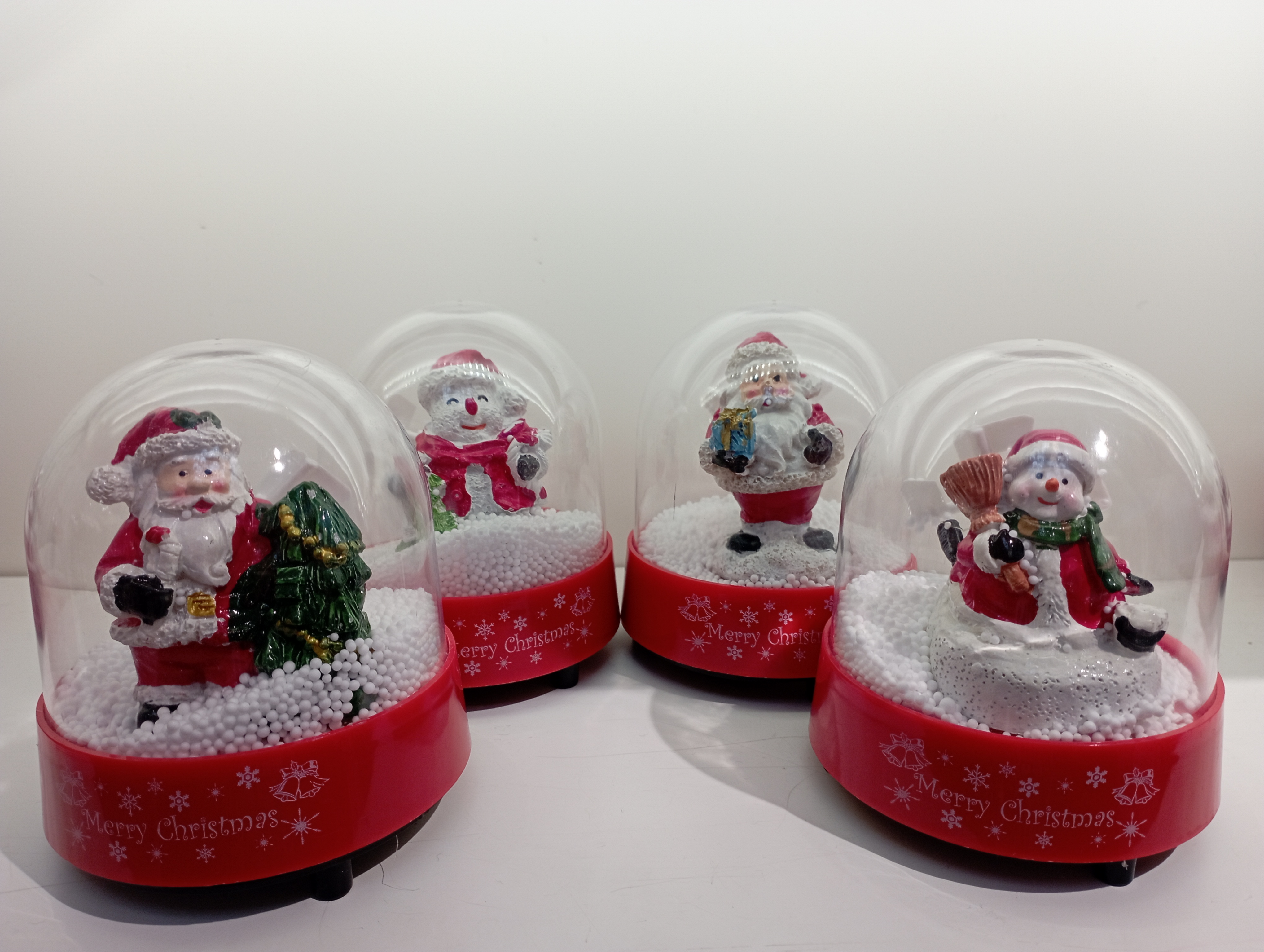 Papá noel o muñeco de nieve bola de cristal flotante de nieve giratorio caja de música eléctrica con música regalo de navidad para amigos 9123 navidad