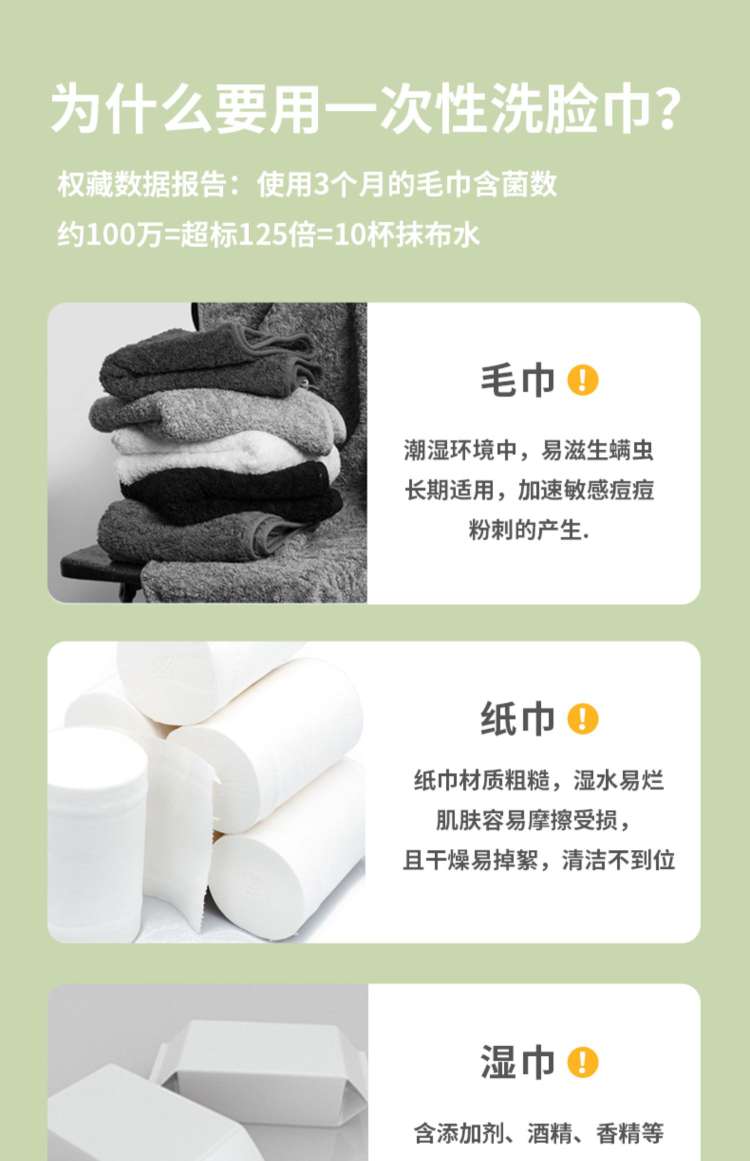 Bagged disposable face towels, roll-type household EF textured cotton soft towels for facial cleansing detail image 5
