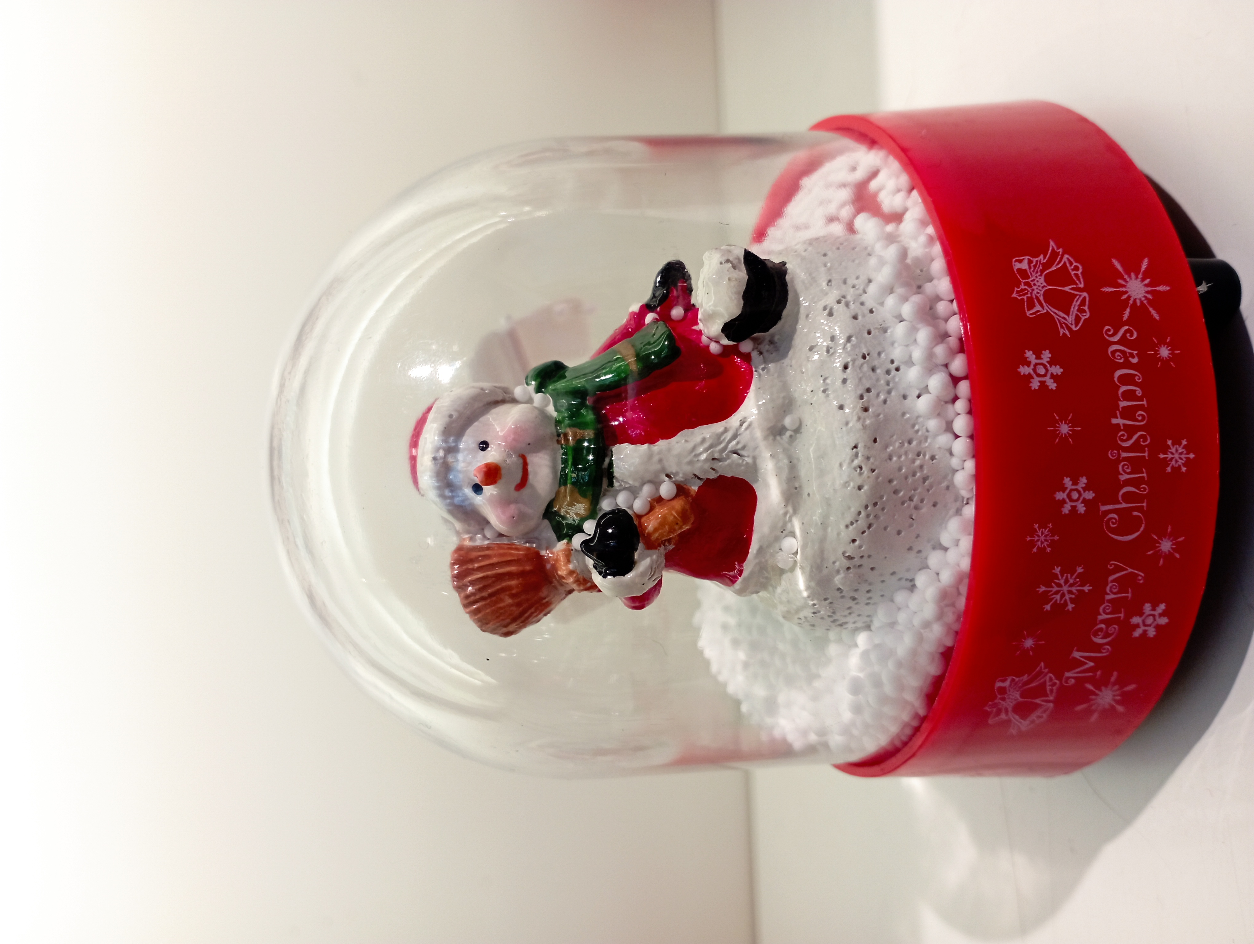 Papá noel o muñeco de nieve bola de cristal flotante de nieve giratorio caja de música eléctrica con música regalo de navidad para amigos 9123 navidad Item Picture