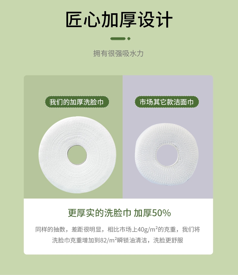 Bagged disposable face towels, roll-type household EF textured cotton soft towels for facial cleansing detail image 8
