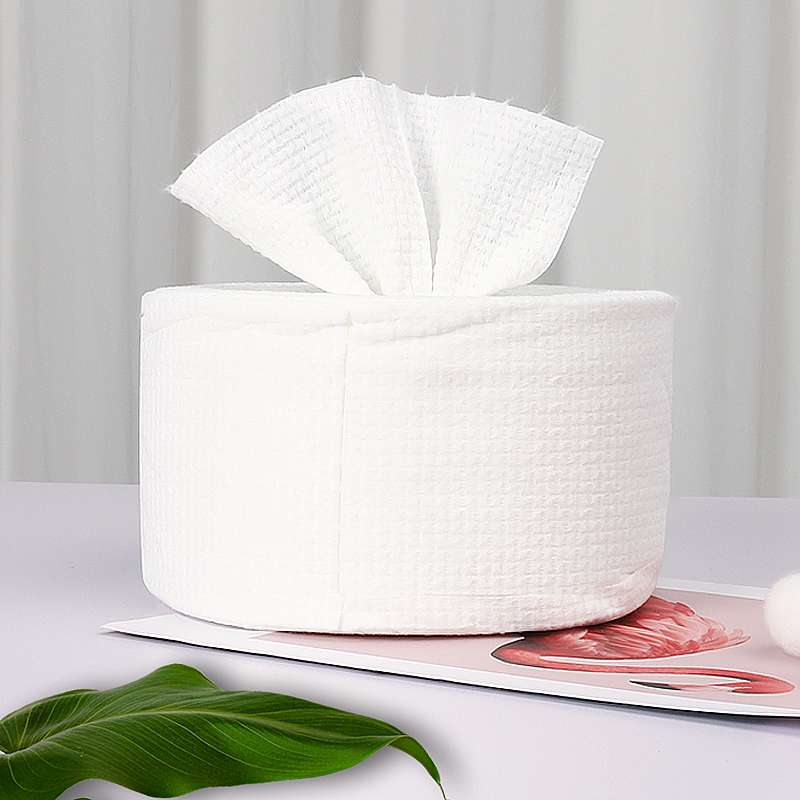 Bagged disposable face towels, roll-type household EF textured cotton soft towels for facial cleansing details Picture
