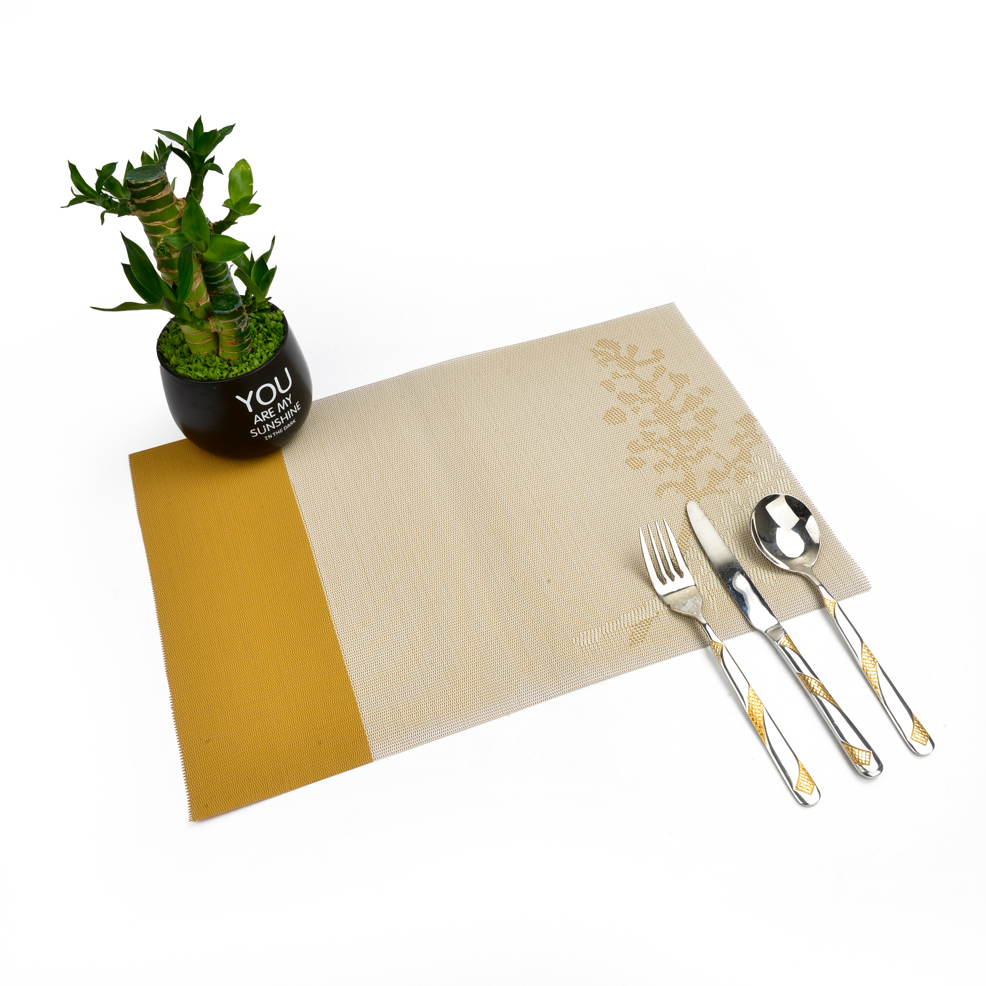 餐垫PVC一枝花防水防油隔热垫餐桌垫酒店餐厅咖啡厅西餐垫