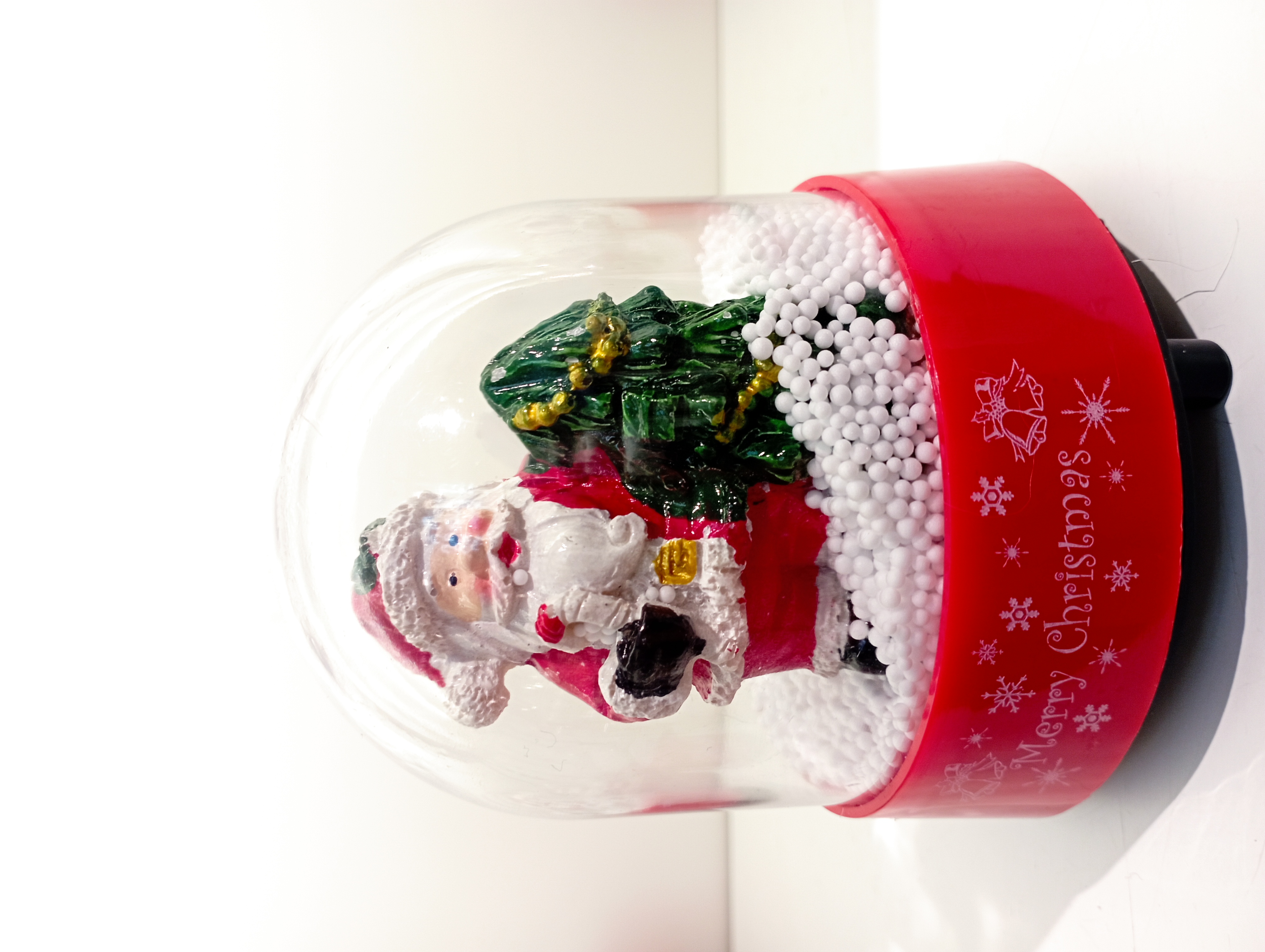 Papá noel o muñeco de nieve bola de cristal flotante de nieve giratorio caja de música eléctrica con música regalo de navidad para amigos 9123 navidad Specification image