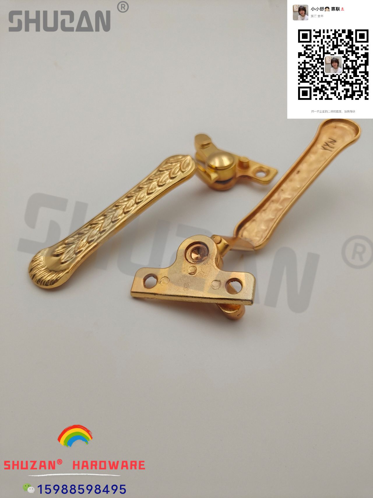 Window and door accessories: Golden window handles in multiple specifications, high-end Item Picture