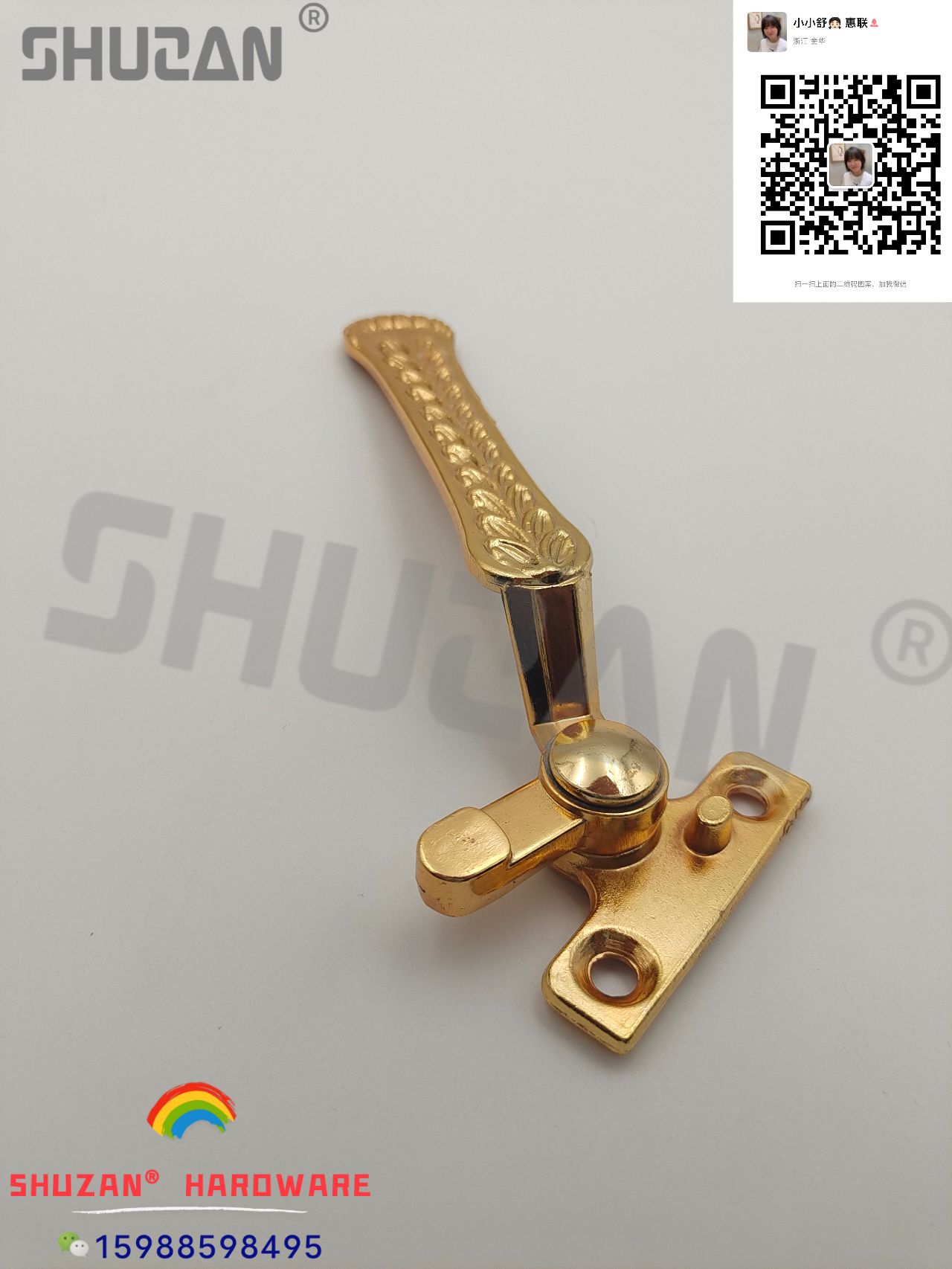 Window and door accessories: Golden window handles in multiple specifications, high-end details Picture