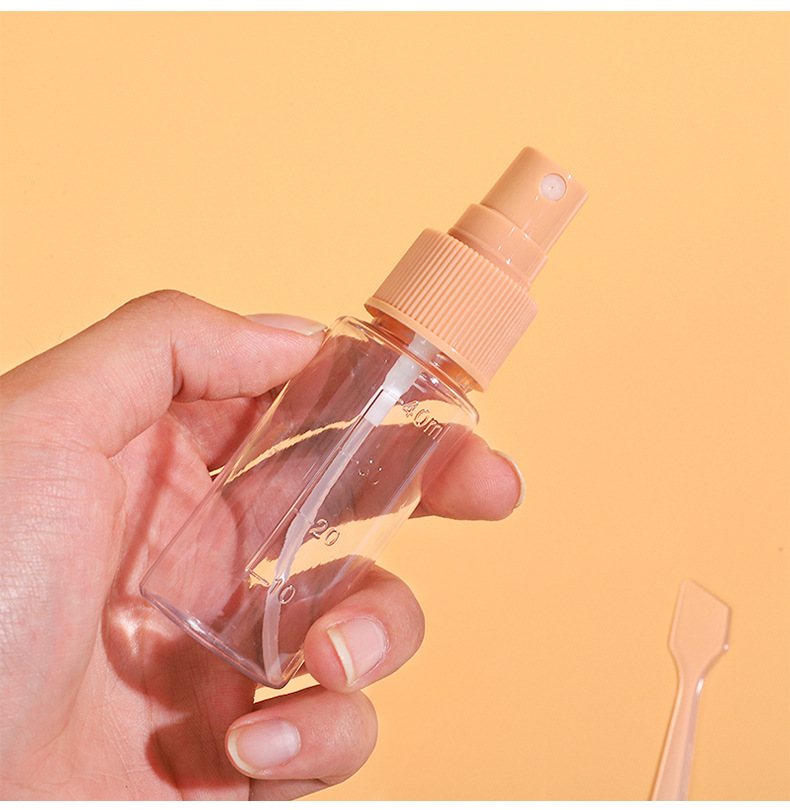 Portable travel bottle 7-piece set of hair care set, skin care sample bottle, round cap bottle detail image 8