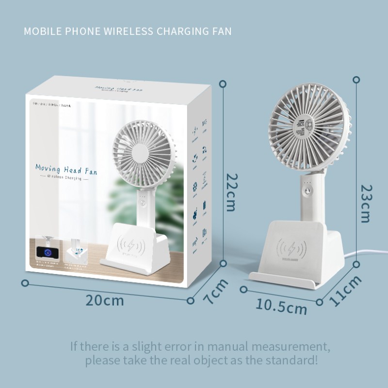 Soporte de carga inalámbrico para teléfono pequeño ventilador de escritorio pequeño ventilador de escritorio de mano pequeño ventilador usb mini ventilador pequeño details Picture