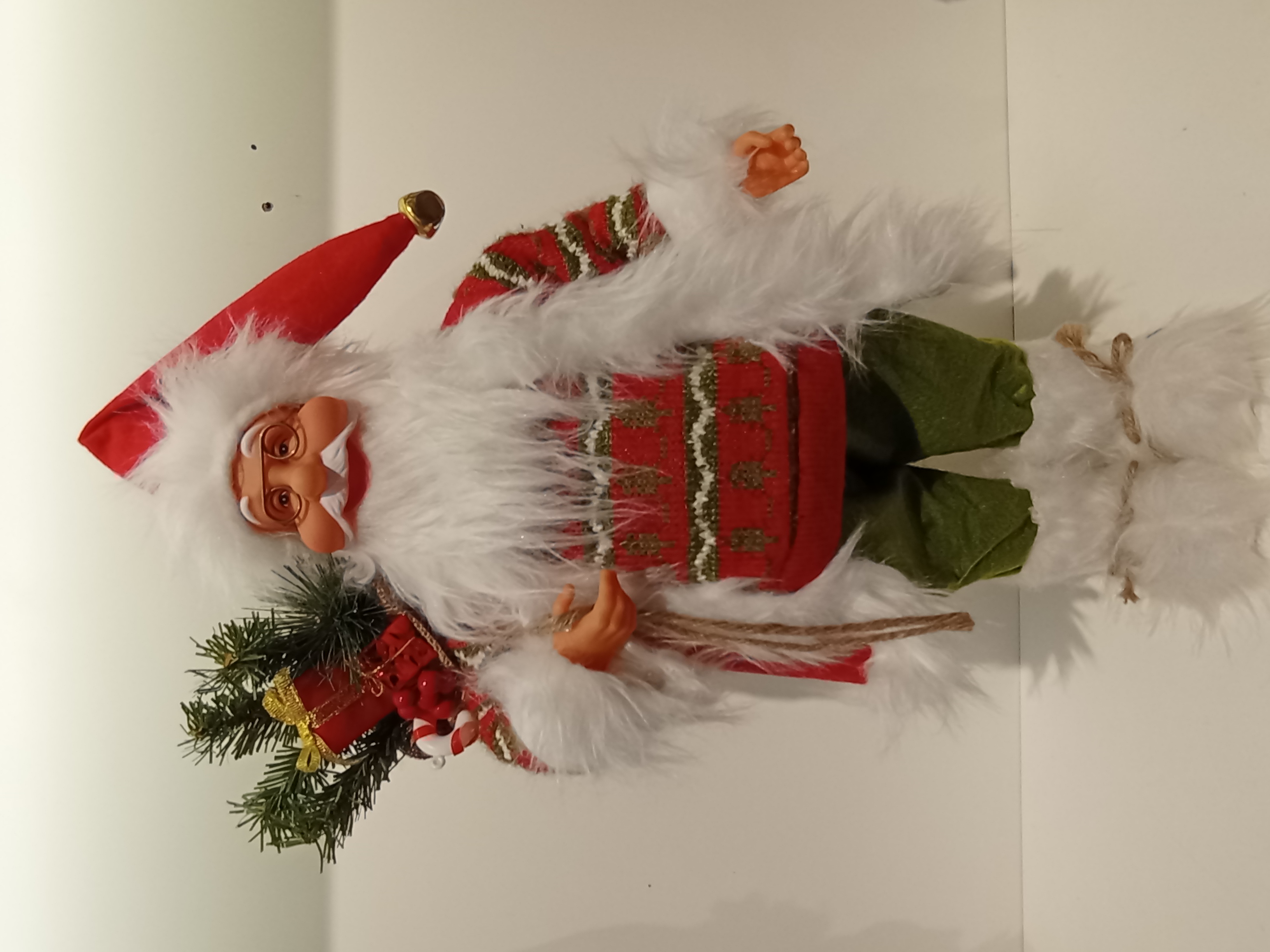 圣诞老人玩偶公仔9123红衣背包精致圣诞老人摆件场景模拟圣诞装饰品