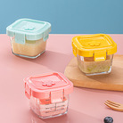 宝宝辅食盒玻璃可蒸煮冷冻格模具婴儿辅食碗蒸蛋羹微波专用储存盒