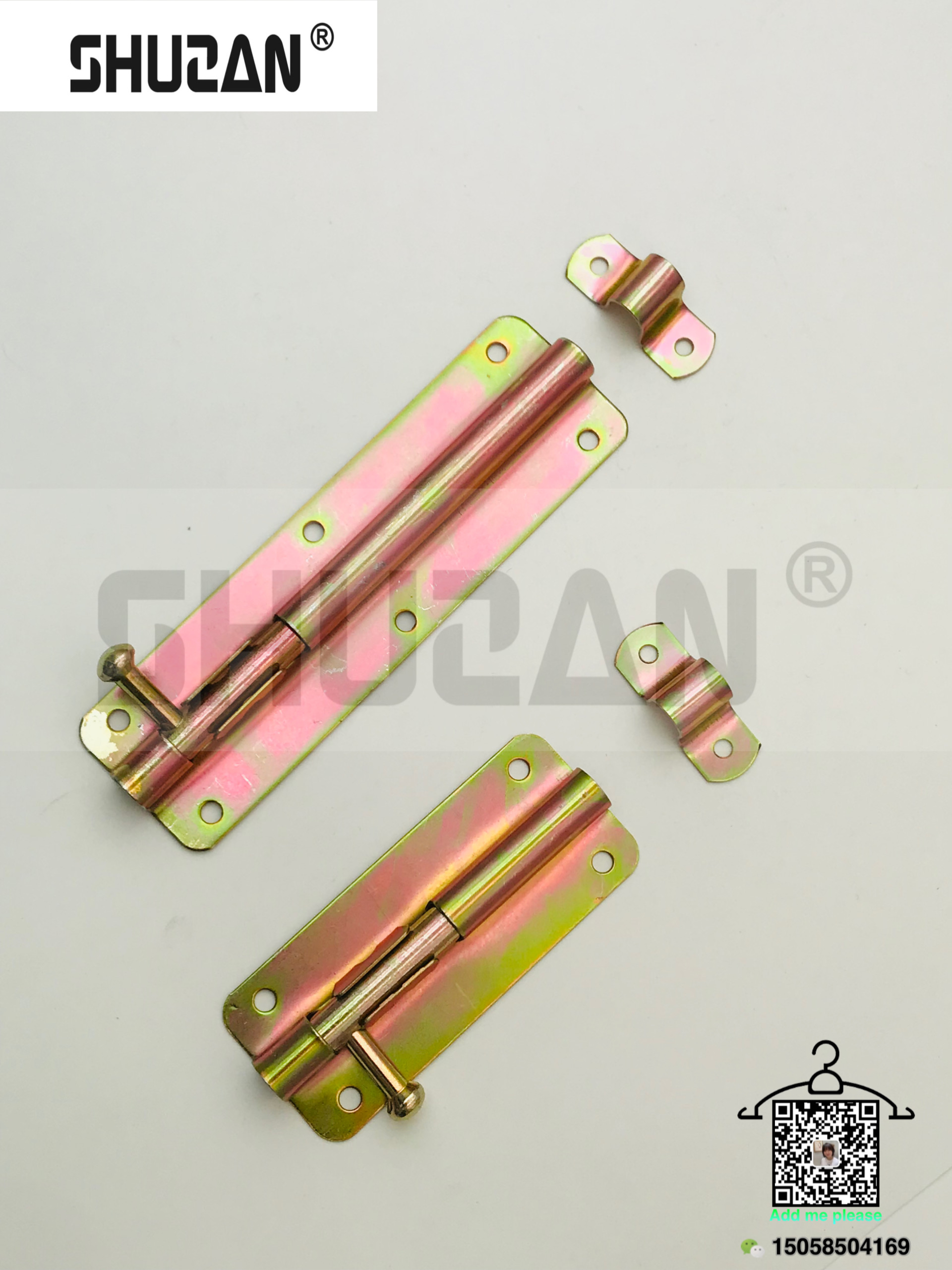 Shuzan Factory direct sales of latch, hardware latch, latch, special-shaped latch, stainless steel latch, gold-plated parallel door latch Specification image