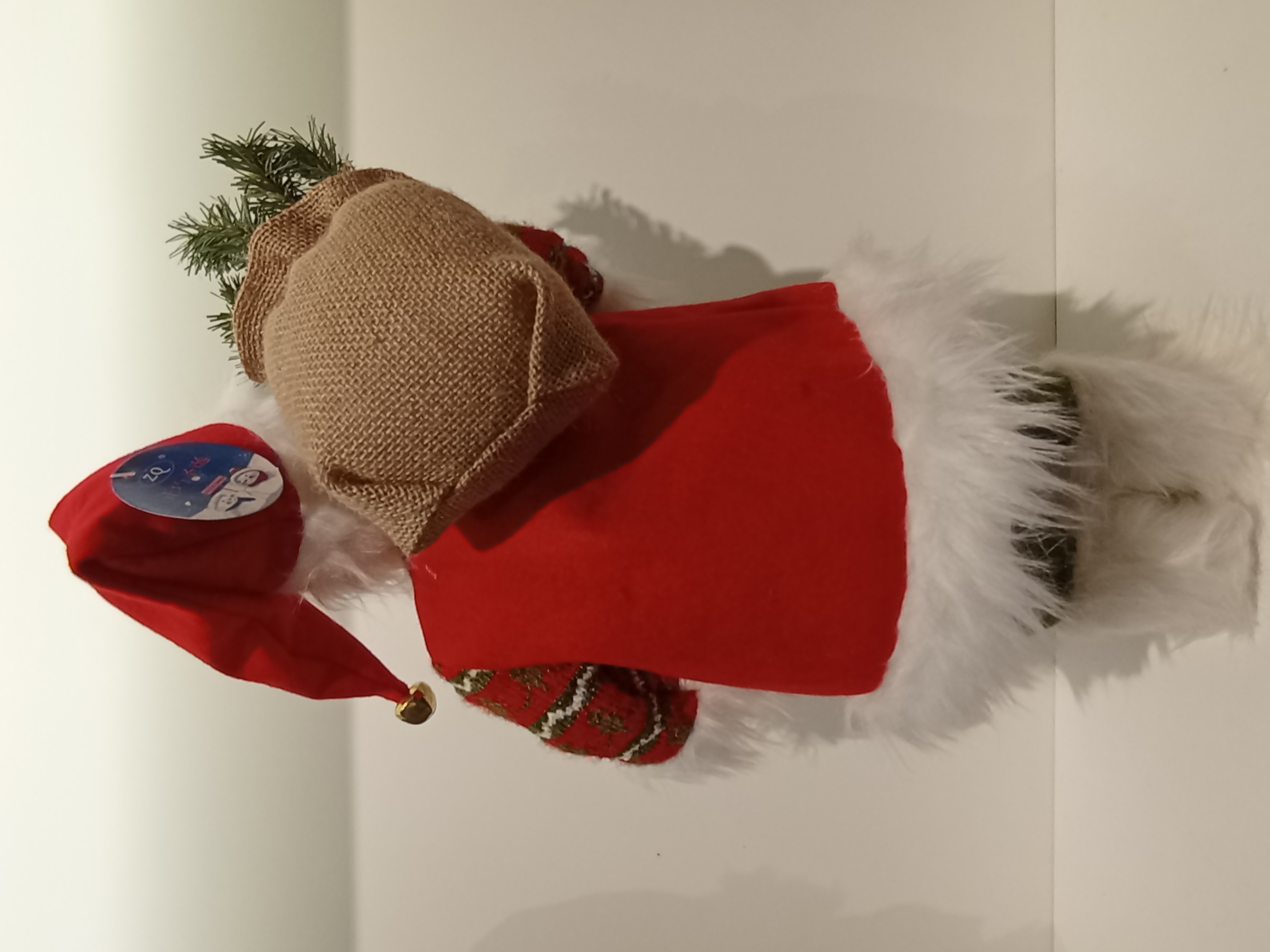 Santa Claus doll 9123 Red backpack, exquisite Santa Claus figurine, scene simulation Christmas decoration Item Picture