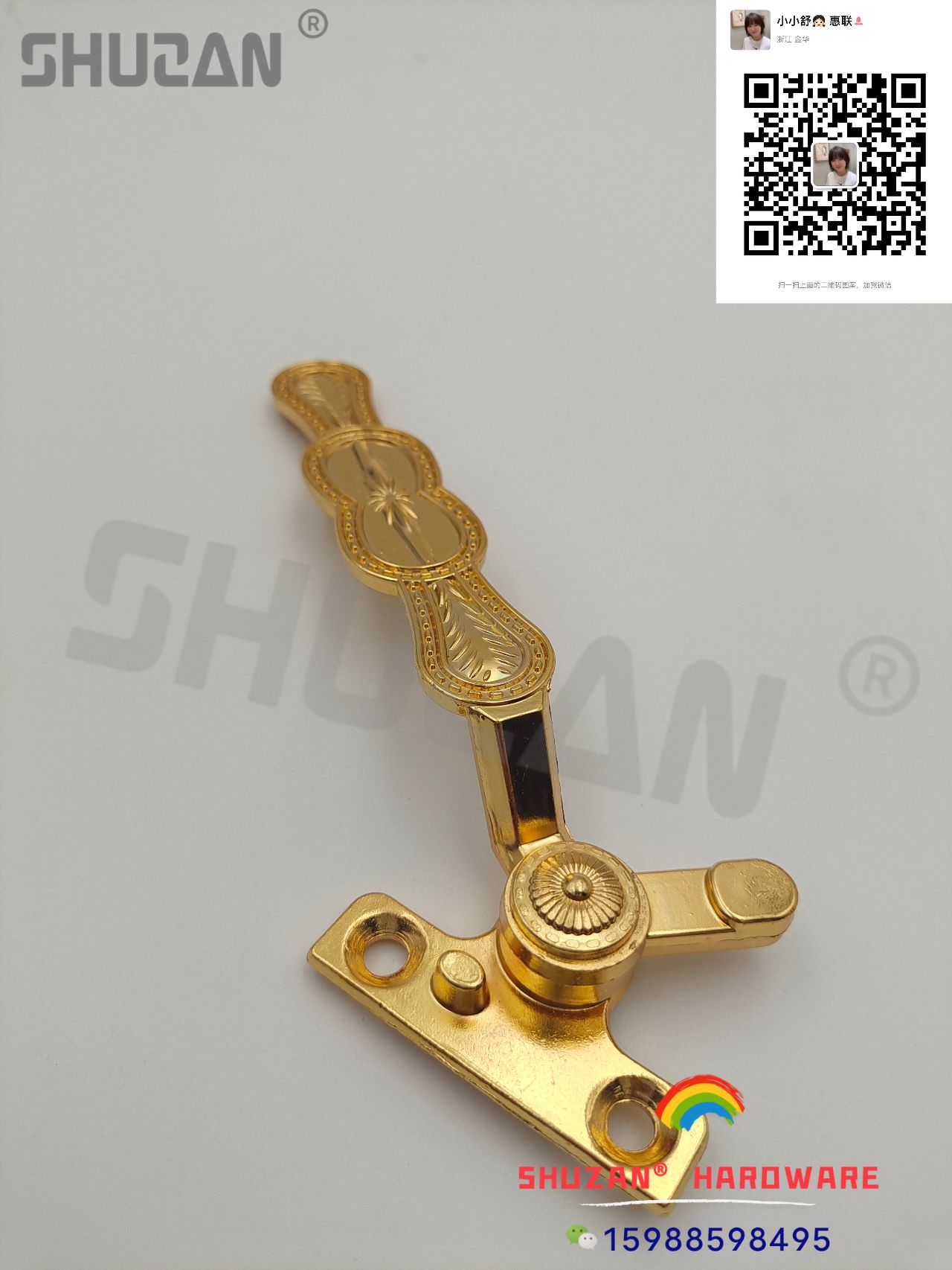 High-quality golden window handles for door and window accessories details Picture