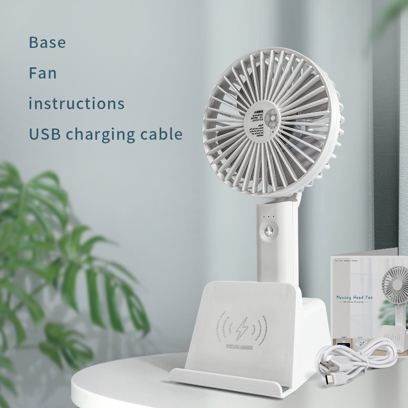 Mobile phone wireless charging stand, desktop small fan, desktop handheld charging small fan, usb mini small fan