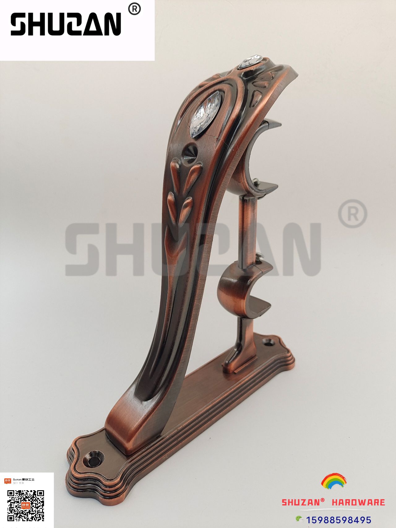 舒赞 装饰品 厂家直销 大小规格齐全 加厚 舒赞 罗马杆支架 花型众多