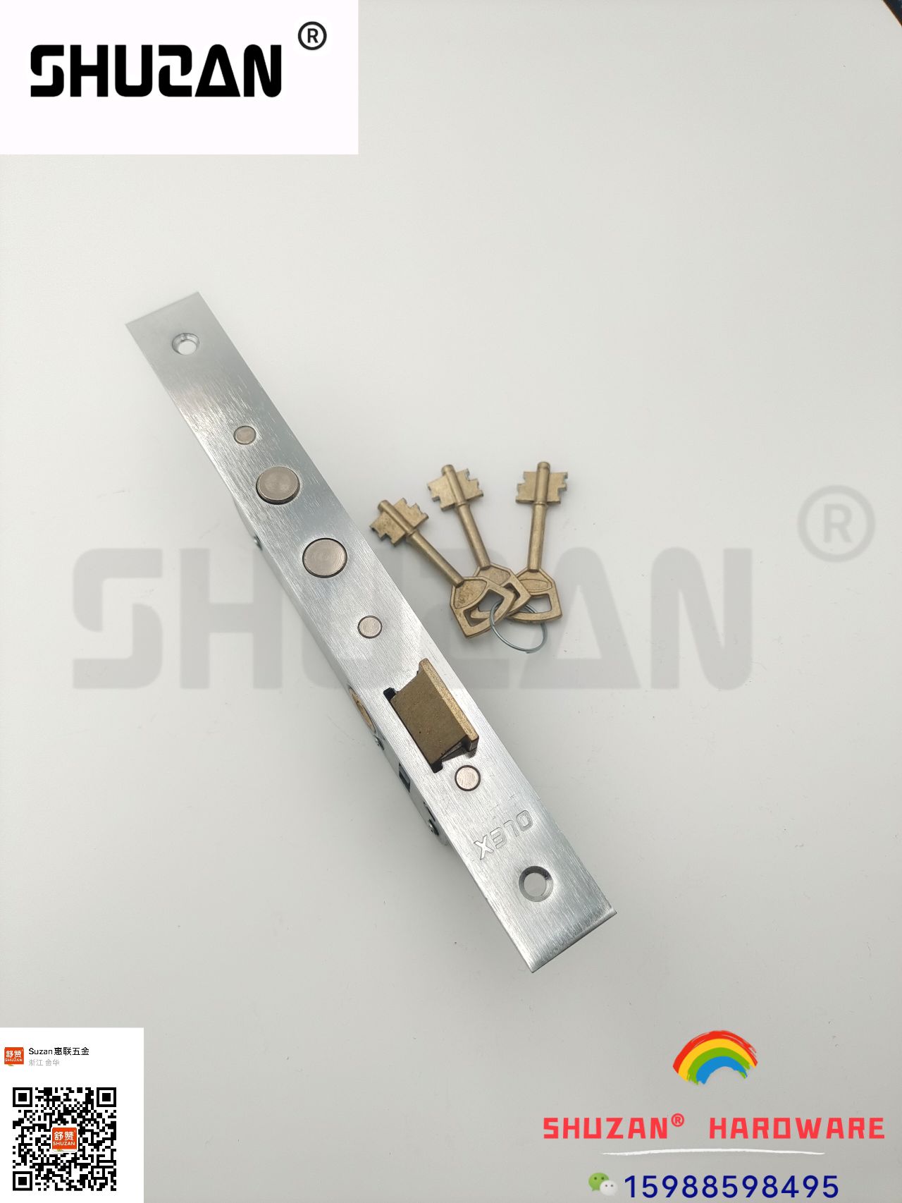 Shuzan anti-theft door lock Accessories: Stainless Steel reinforced door lock core, door handle, lock buckle, fastening hydraulic hinge set details Picture