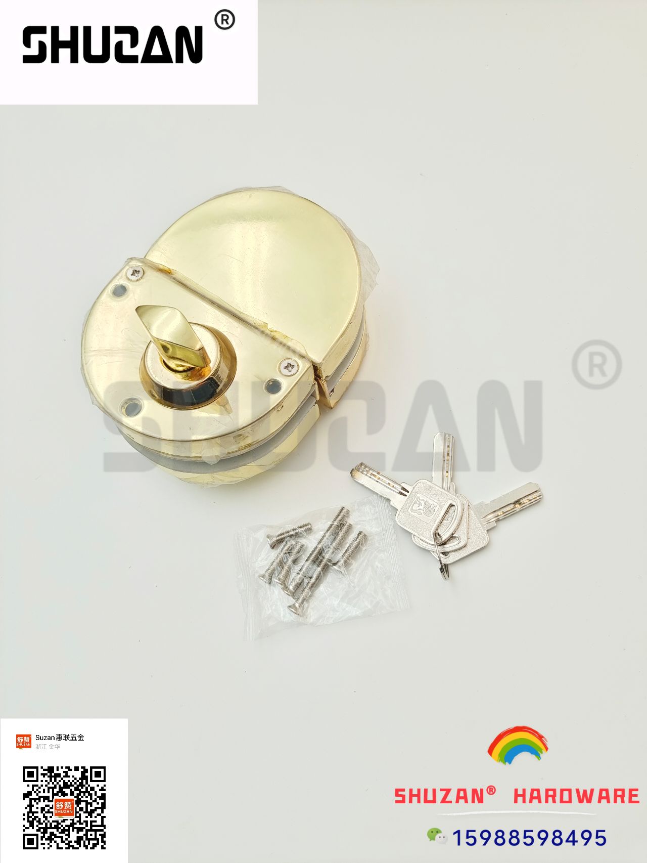 Shuzan chapado en oro reforzado tipo de acero inoxidable núcleo de cerradura de puerta de seguridad de gabinete de oficina accesorios de cerradura de puerta de vidrio cerradura de cierre cierre hidráulico bisagra
