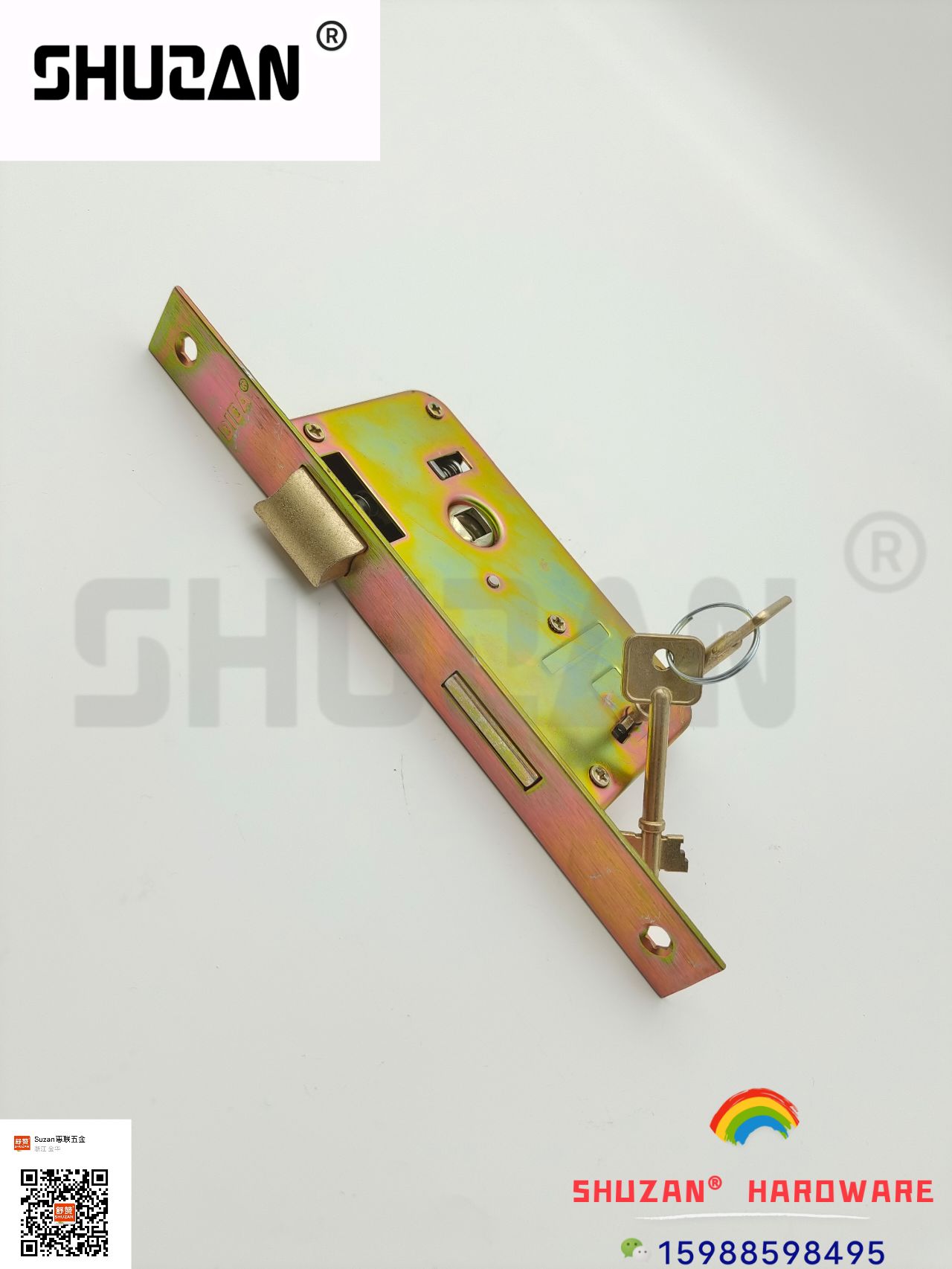 Shuzan puerta de seguridad tipo de acero inoxidable reforzado cerradura de núcleo accesorios de cerradura manijas de puerta cerradura de bisagra hidráulica cerradura de cierre hardware conjunto de cerraduras Item Picture