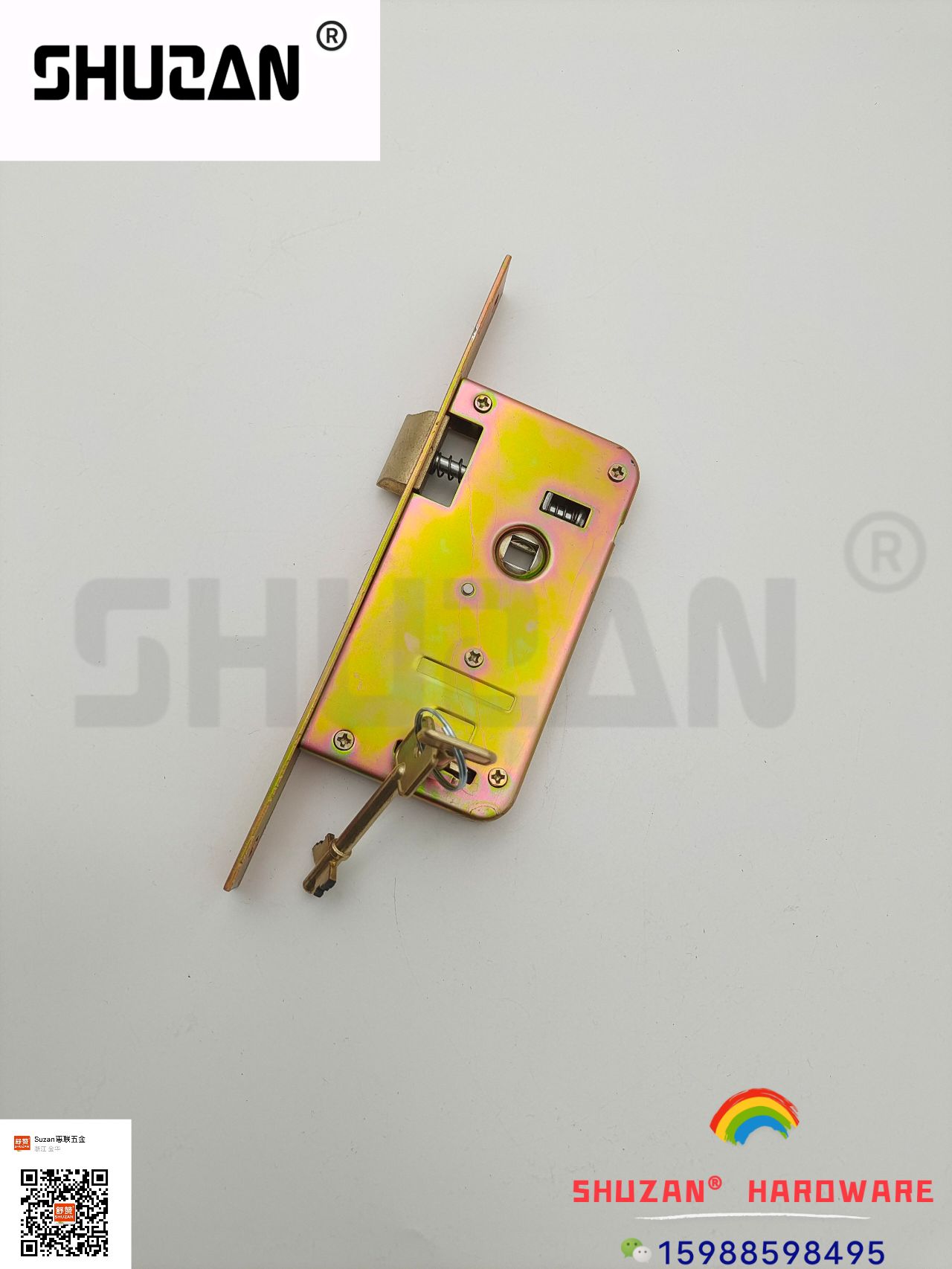 Shuzan puerta de seguridad tipo de acero inoxidable reforzado cerradura de núcleo accesorios de cerradura manijas de puerta cerradura de bisagra hidráulica cerradura de cierre hardware conjunto de cerraduras Specification image