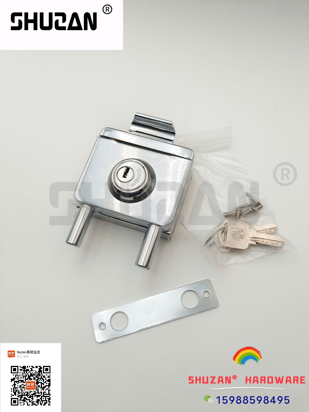 Shuzan Factory direct sales of stainless steel reinforced door lock cores, lock accessories, office glass door locks, customizable lock buckles, secure anti-theft door locks Application Scenario
