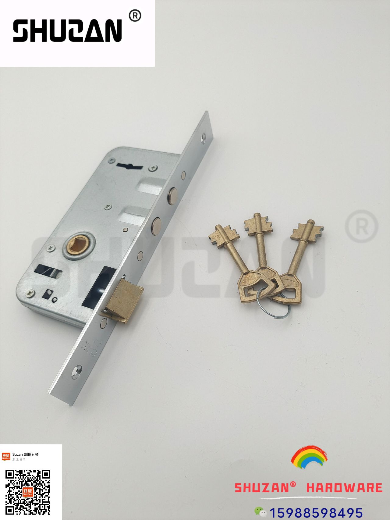 Shuzan anti-theft door lock Accessories: Stainless Steel reinforced door lock core, door handle, lock buckle, fastening hydraulic hinge set