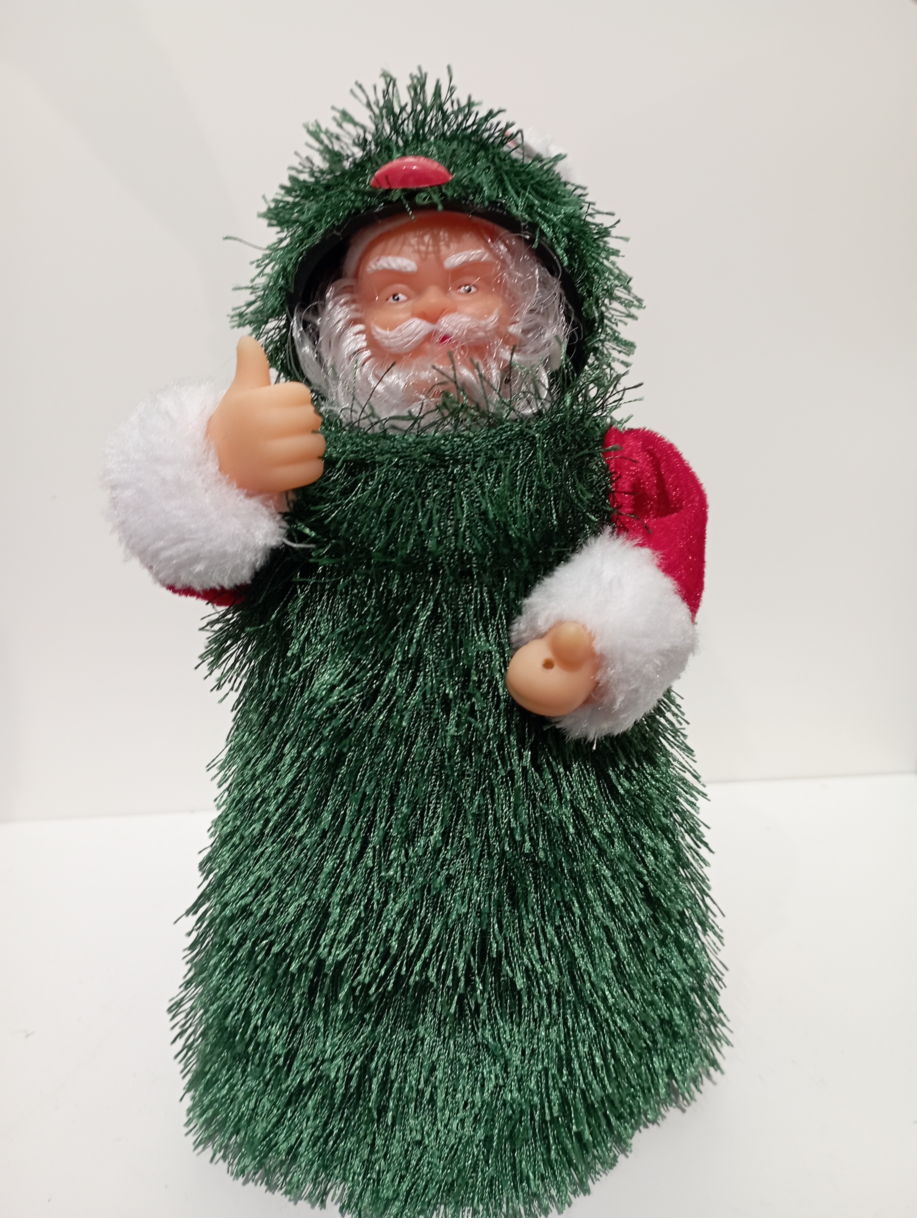 9123 Santa Claus Little Toy, rotating with music, fun Santa Claus tree, Christmas atmosphere decoration, plastic and fabric Application Scenario