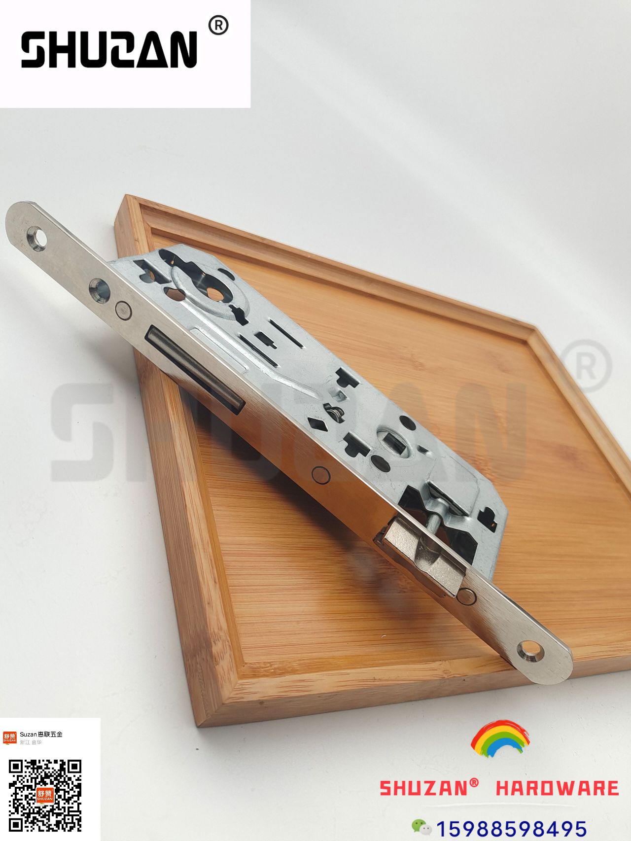 Shuzan wooden door lock tongue accessories, anti-theft door stainless steel reinforced door lock core, door handle, lock buckle fastening set details Picture