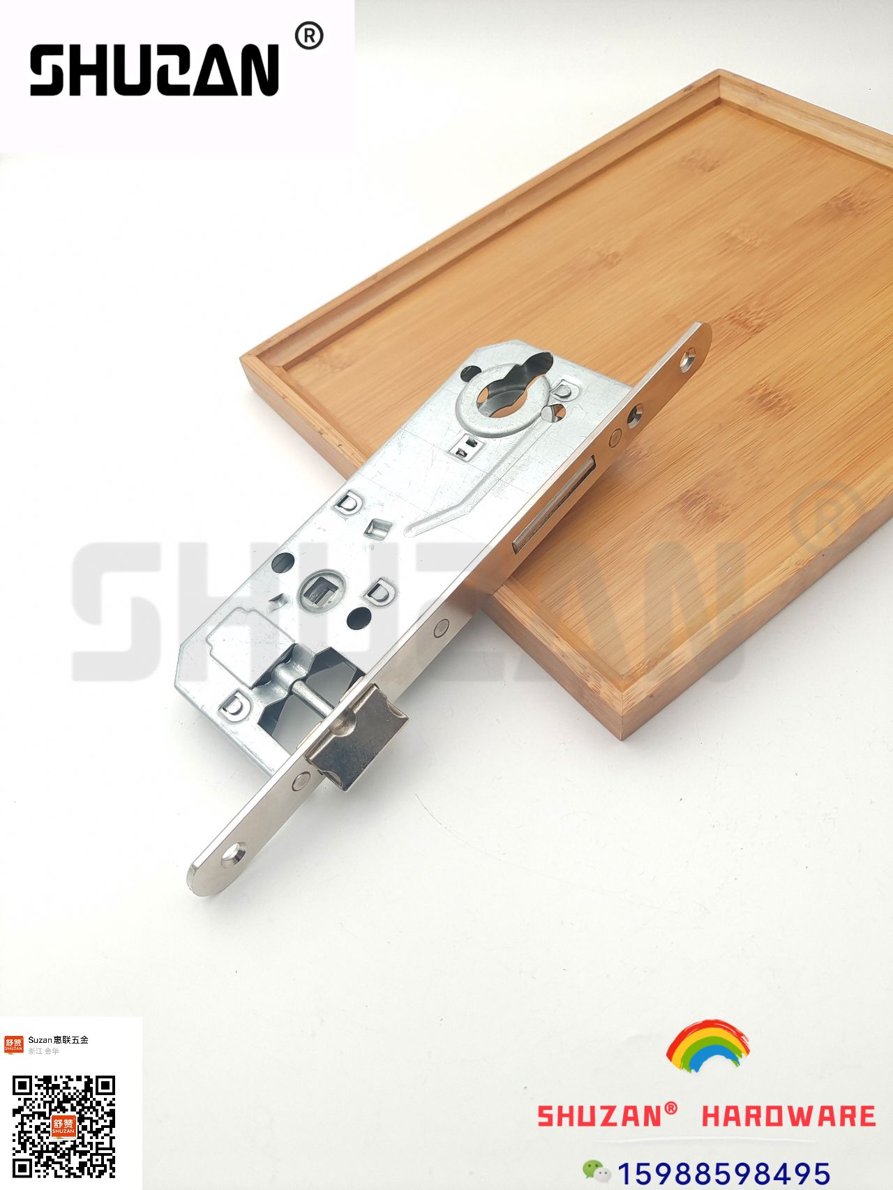 Shuzan wooden door lock tongue accessories, anti-theft door stainless steel reinforced door lock core, door handle, lock buckle fastening set