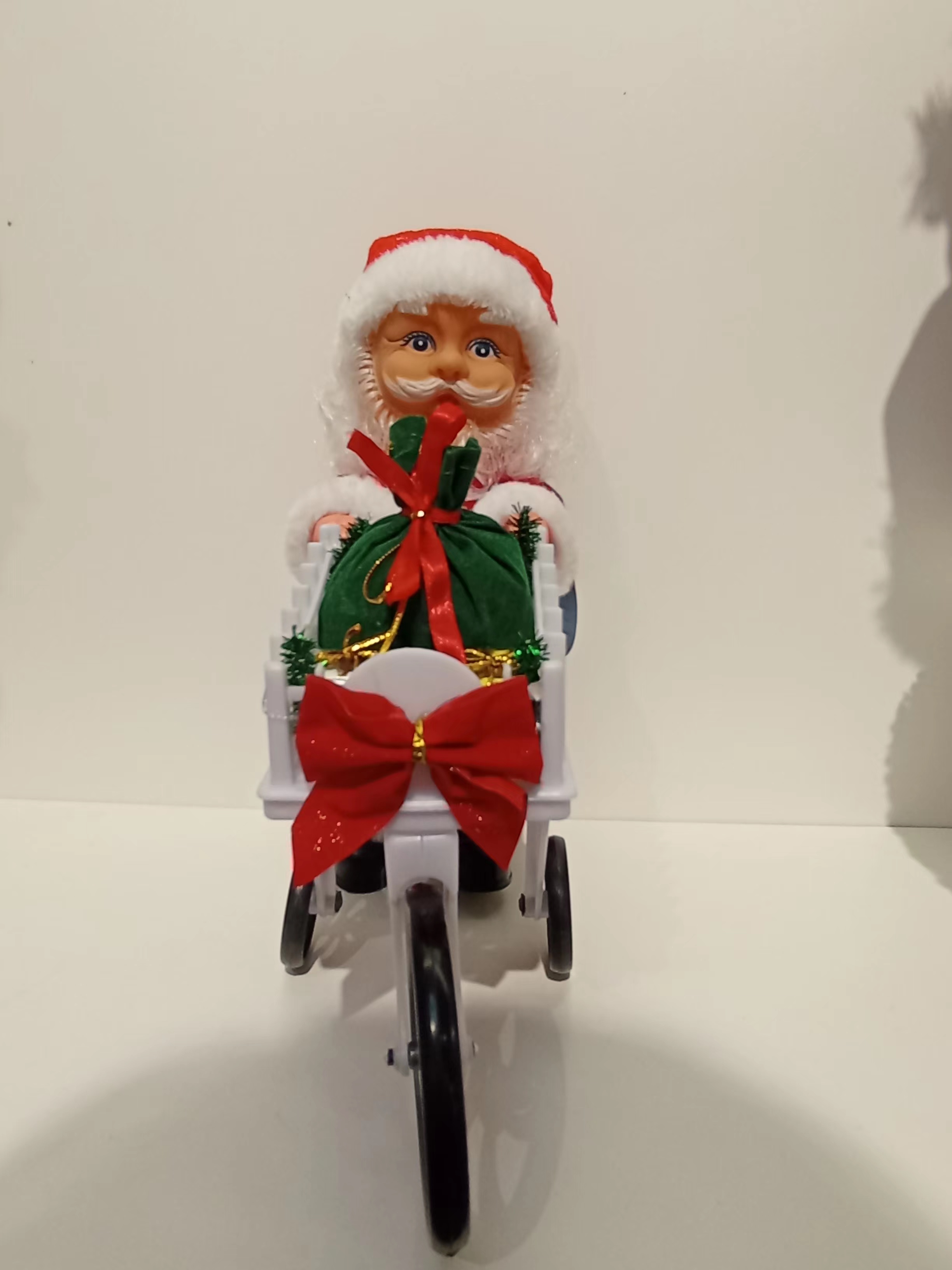 9123 Christmas Series Santa Claus Toys Santa Claus Stroller with Music, Green Gift Pack, Running Mini Electric vehicle details Picture