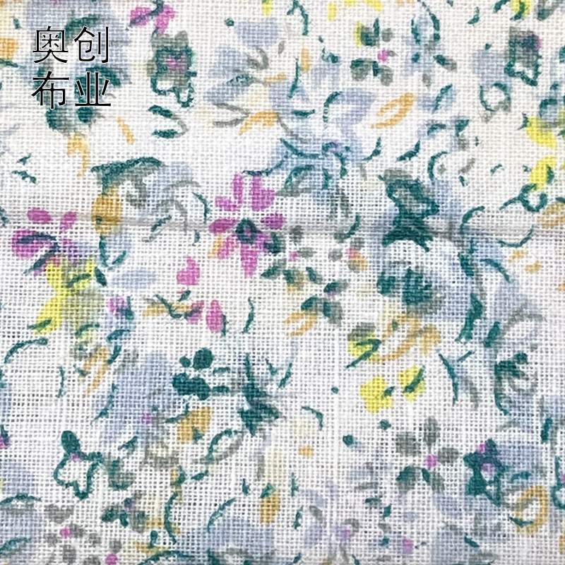 All-cotton plain weave small floral print country-style printed fabric, handcrafted DIY fresh and simple decorative shoes and hats Specification image