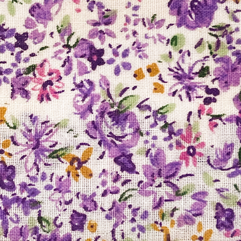 All-cotton plain weave small floral print country-style printed fabric, handcrafted DIY fresh and simple decorative shoes and hats Item Picture