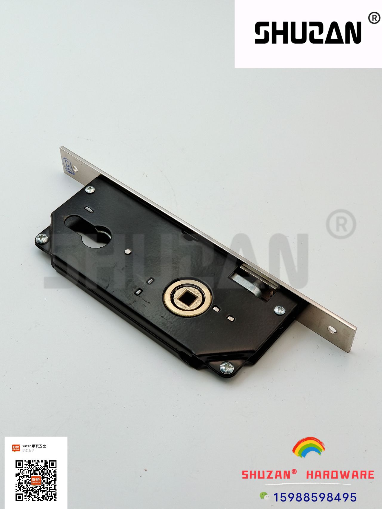 Shuzan embedded anti-theft lock accessory set: Stainless steel door lock core, reinforced door handle, hydraulic hinge lock, secure anti-theft door lock Specification image