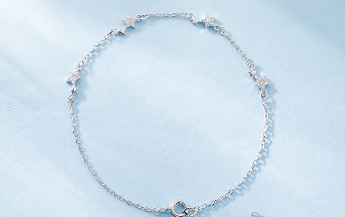 手链女生闺蜜银手镯2023年新款情侣夏手饰生日快乐送女友A