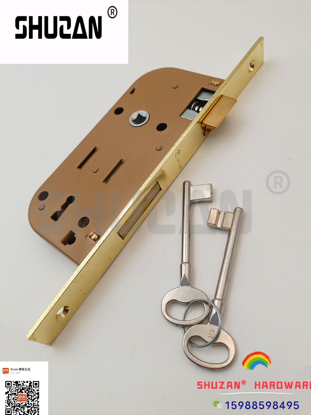 Shuzan oro cerradura antirrobo accesorios combinación de acero inoxidable cerradura de puerta reforzada manilla de núcleo cerradura de bisagra hidráulica cerradura de cierre cerradura de seguridad especial Specification image