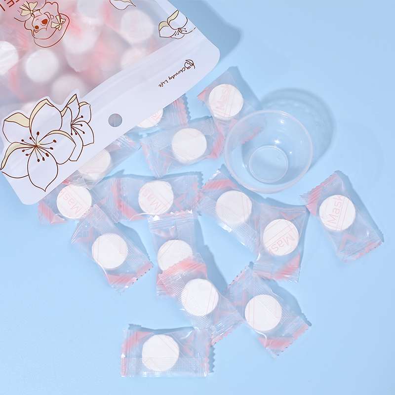 50 pieces of mask in a bag + a small bowl of disposable compressed mask sheet for travel. details Picture