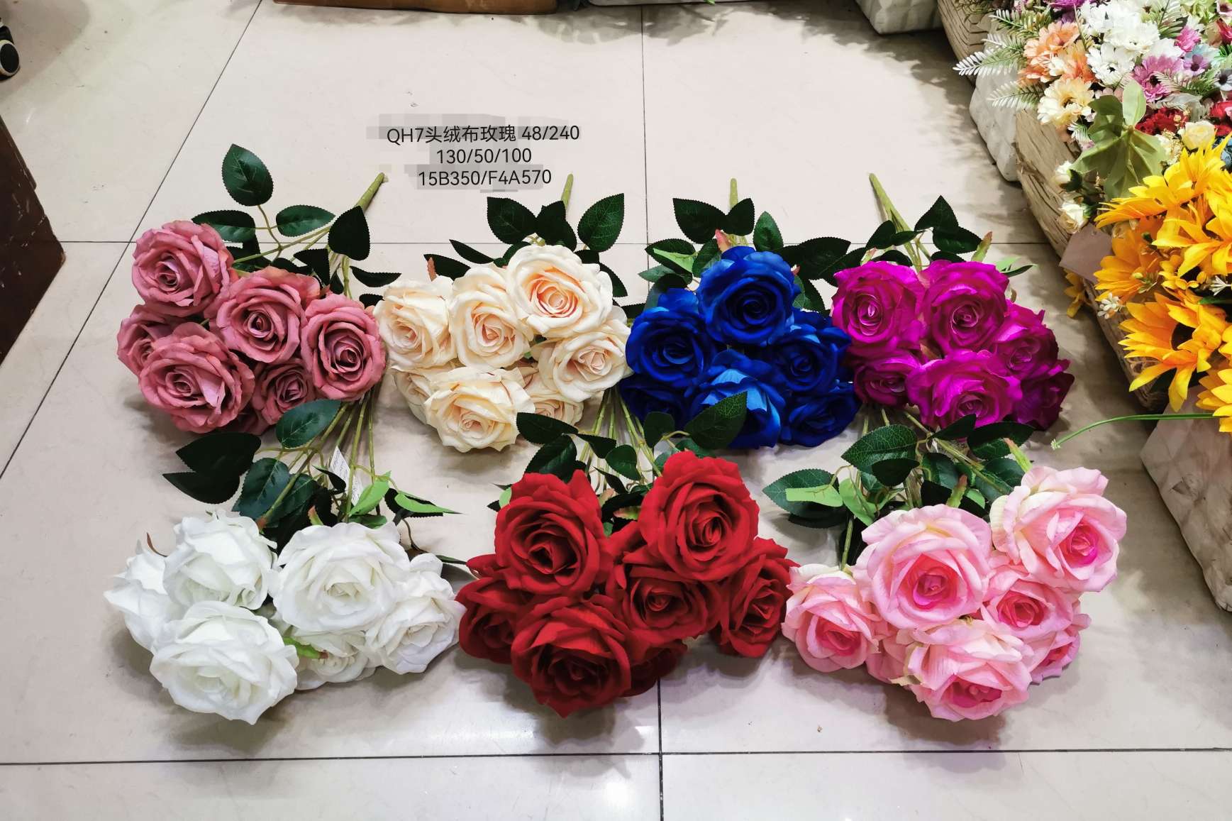 婚庆录影新娘手捧花扎花束家居装饰客厅会议厅酒店大堂摆放仿真绒布把束玫瑰