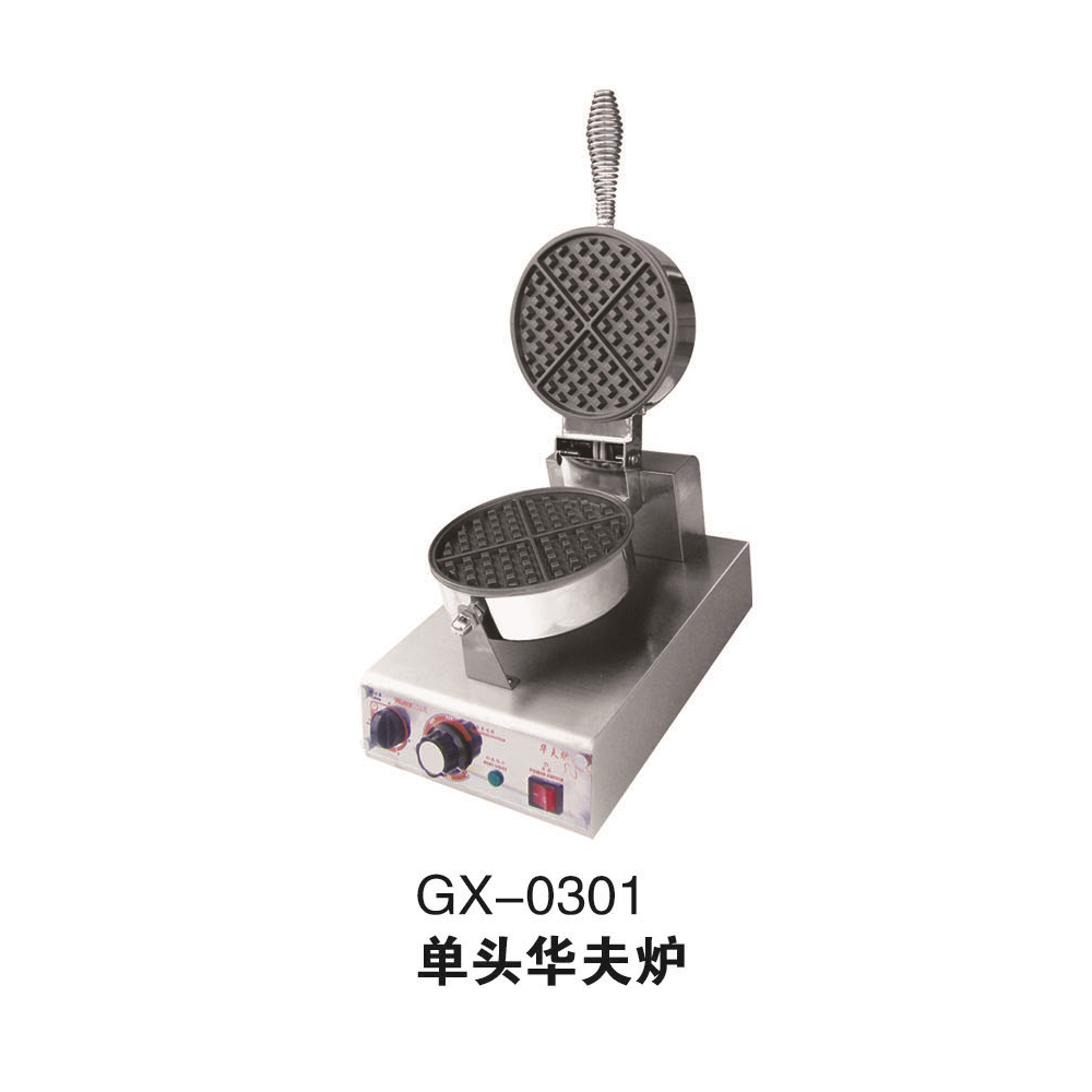 GX-0301单头华夫炉功率：1。2kw 尺寸：24x43x25cm详情图2