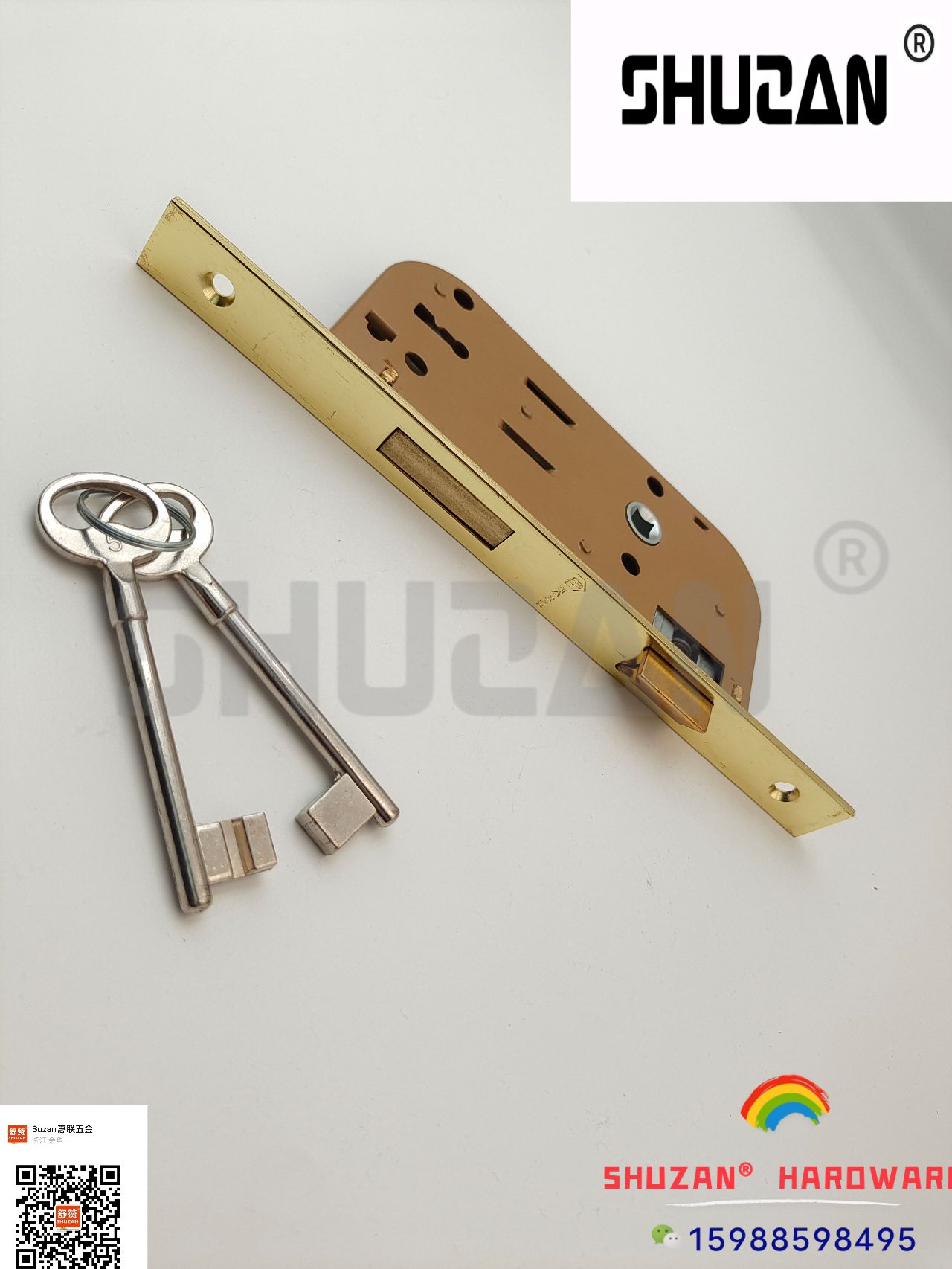 Shuzan oro cerradura antirrobo accesorios combinación de acero inoxidable cerradura de puerta reforzada manilla de núcleo cerradura de bisagra hidráulica cerradura de cierre cerradura de seguridad especial Item Picture