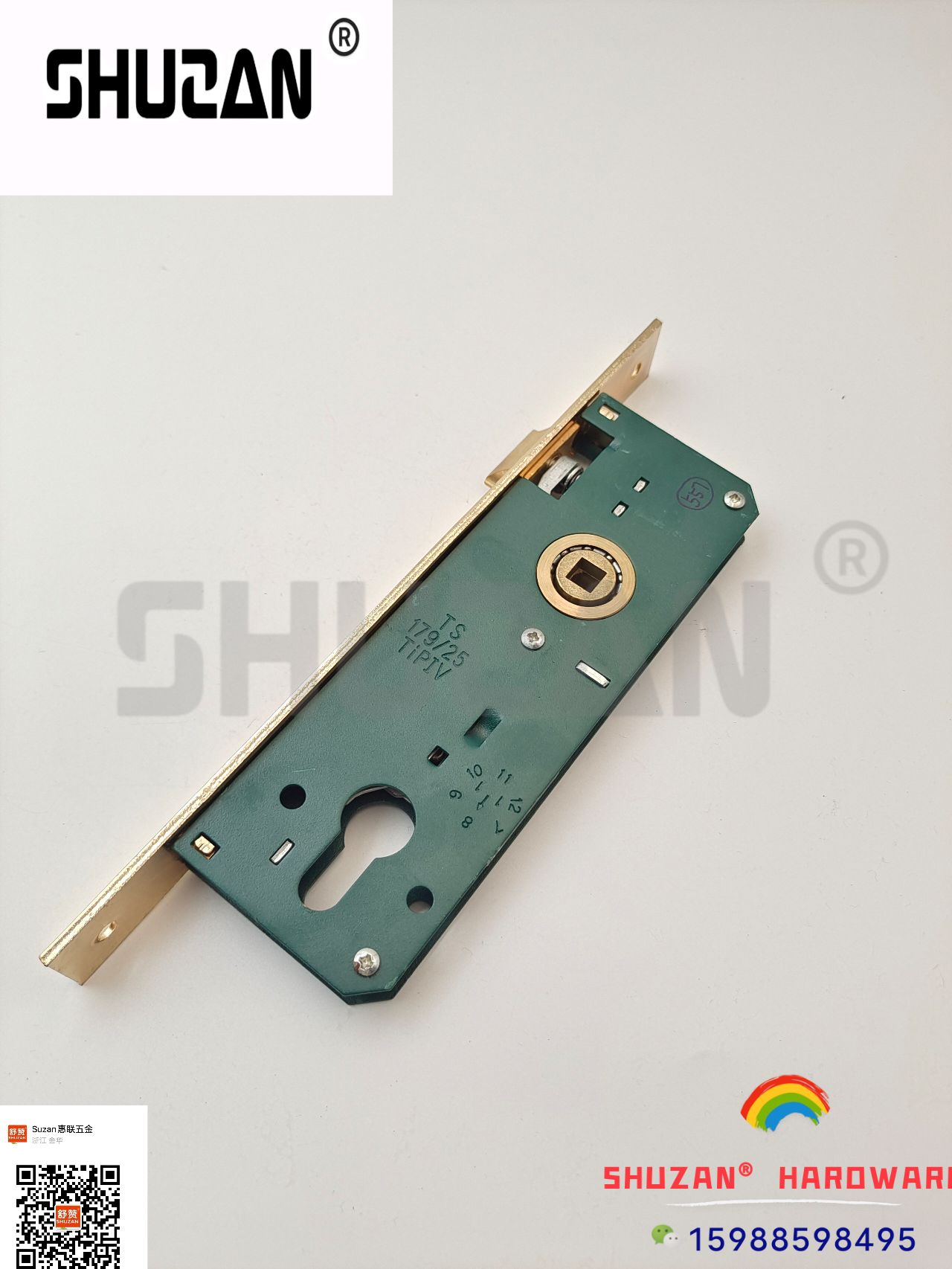 Shuzan negro oro cerradura puerta de seguridad conjunto de accesorios tipo reforzado cerradura de acero inoxidable manilla de la puerta cierre de cerradura bisagra hidráulica conjunto de cinco piezas Item Picture