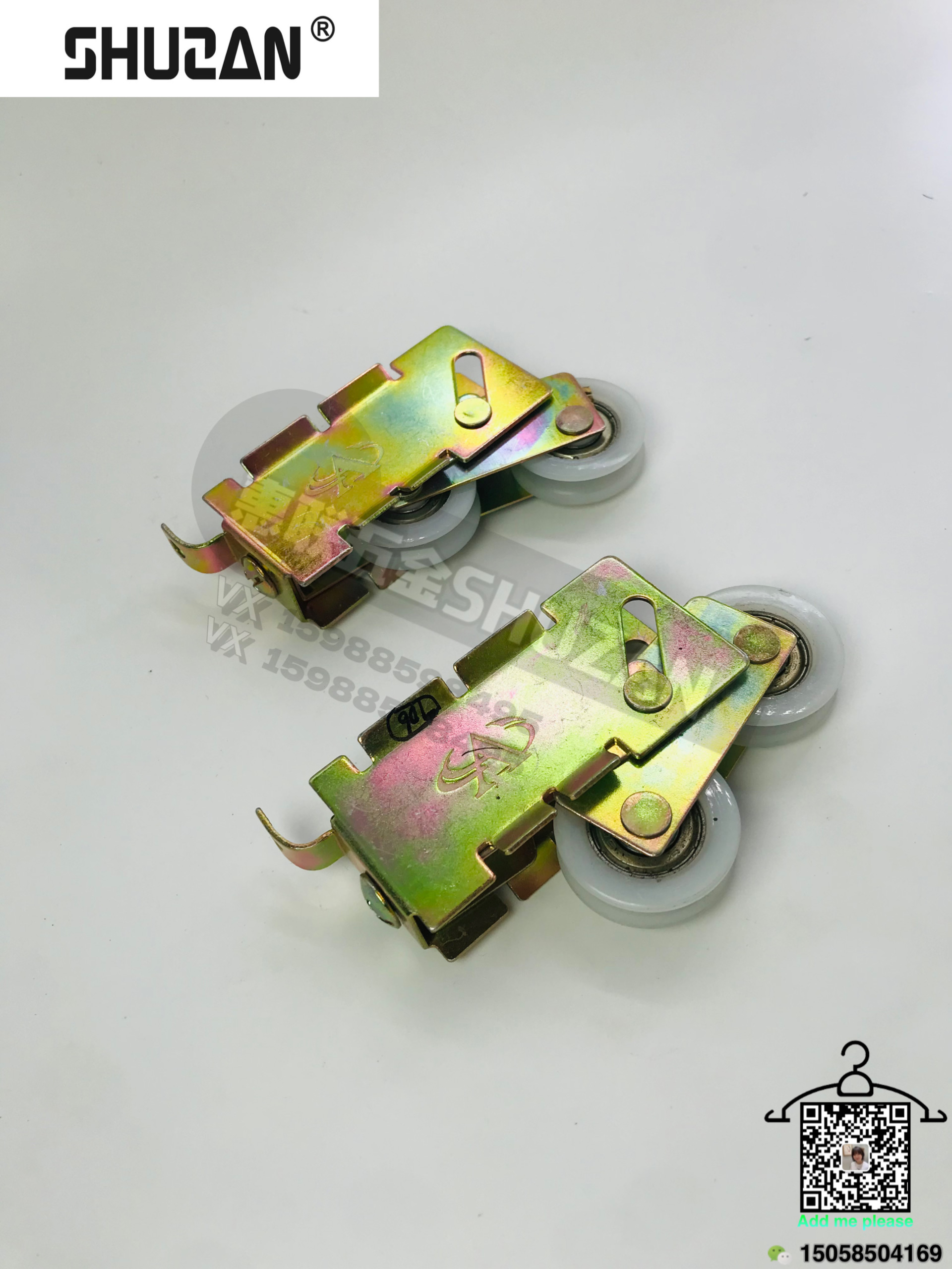 Shuzan universal casters, practical tools, bathroom door wheels, heavy-duty lifting wheels, color zinc stainless steel furniture small wheels, factory direct sales details Picture