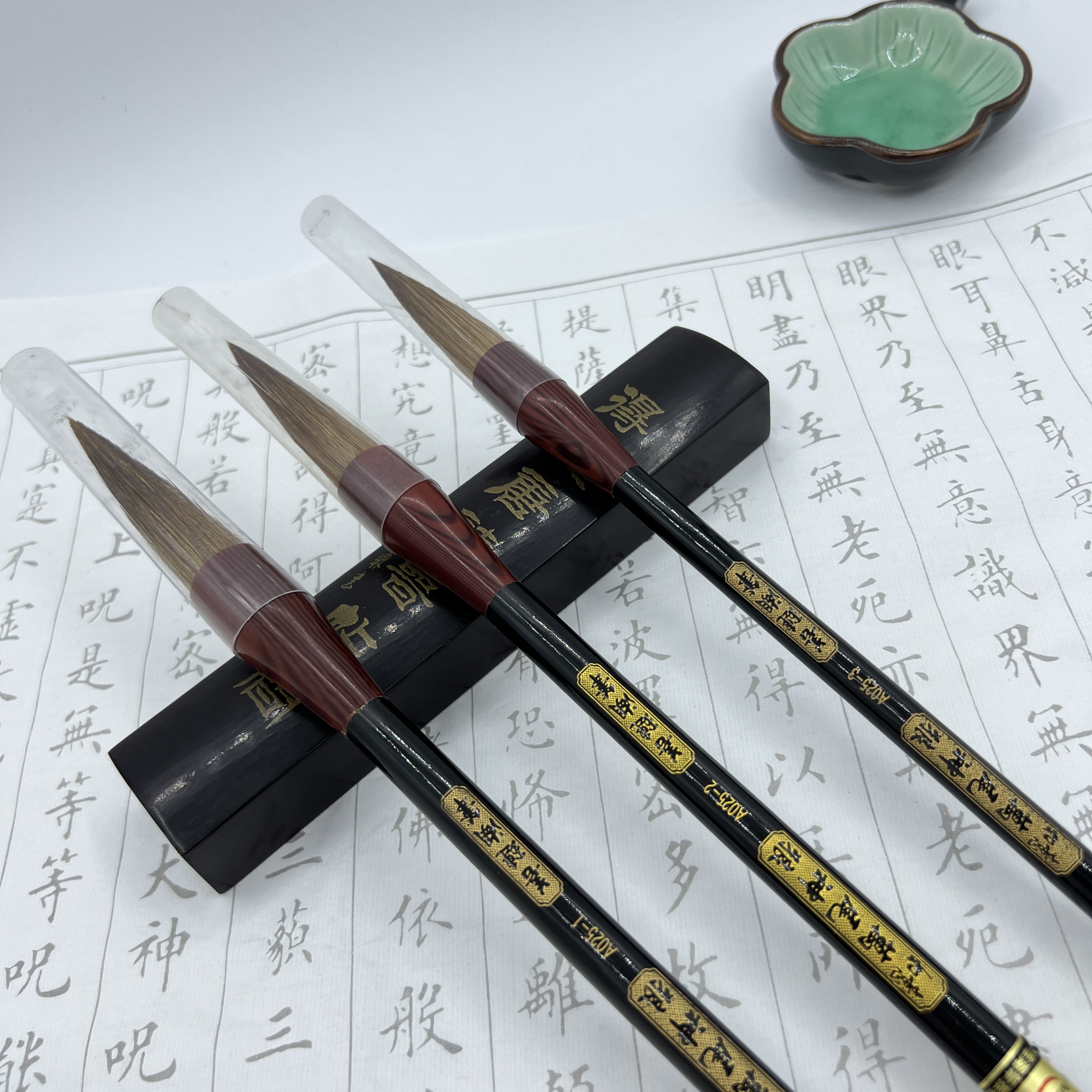 批发纯狼毫毛笔套装 不易分叉书法欧楷行楷国画大毛笔狼毫