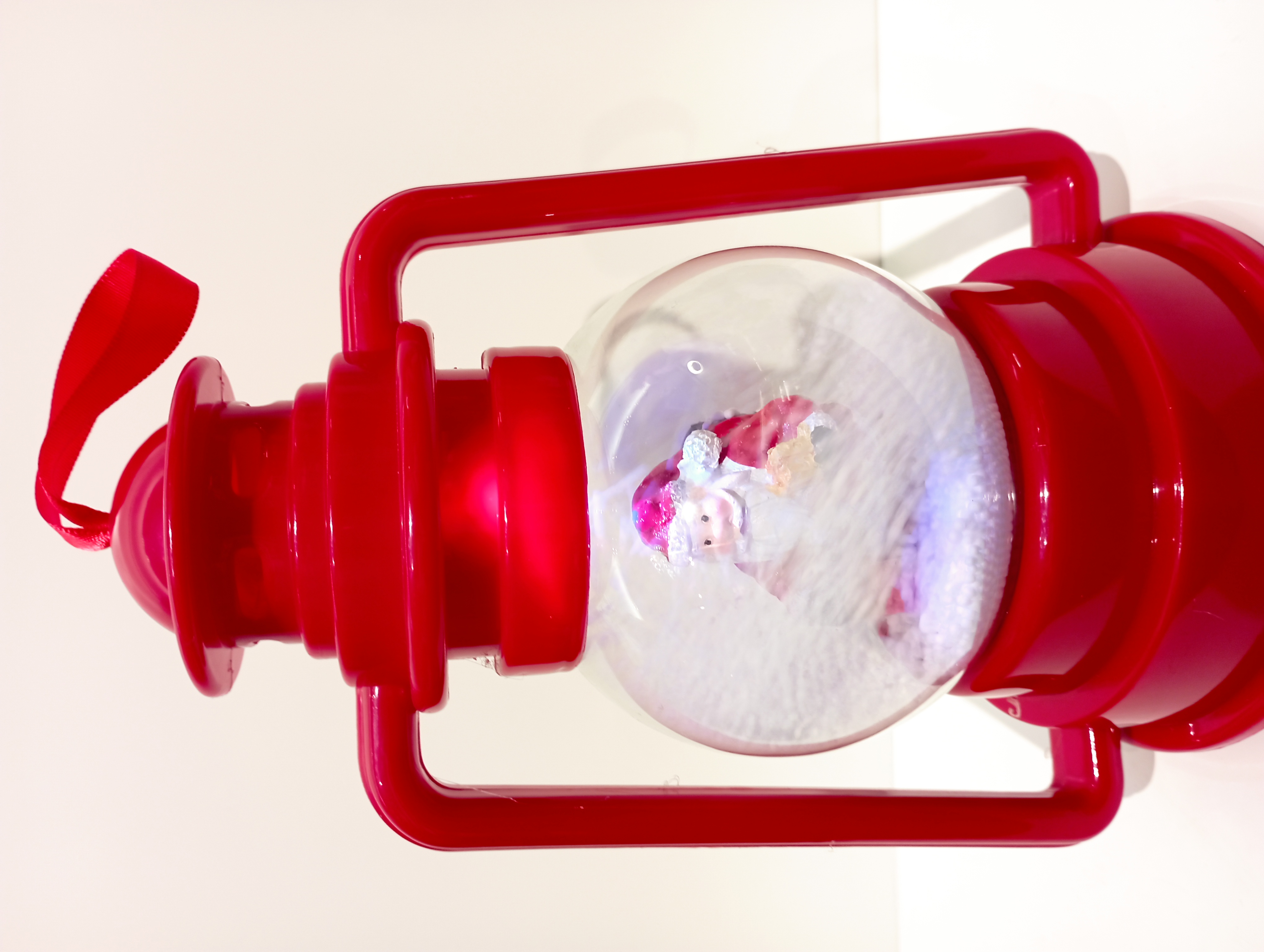 Christmas hand-held small lantern, Christmas decorative strip, music snowfall, battery-powered Christmas-themed atmosphere scene arrangement lighting fixtures, 9123 Christmas ornaments, plastic Item Picture