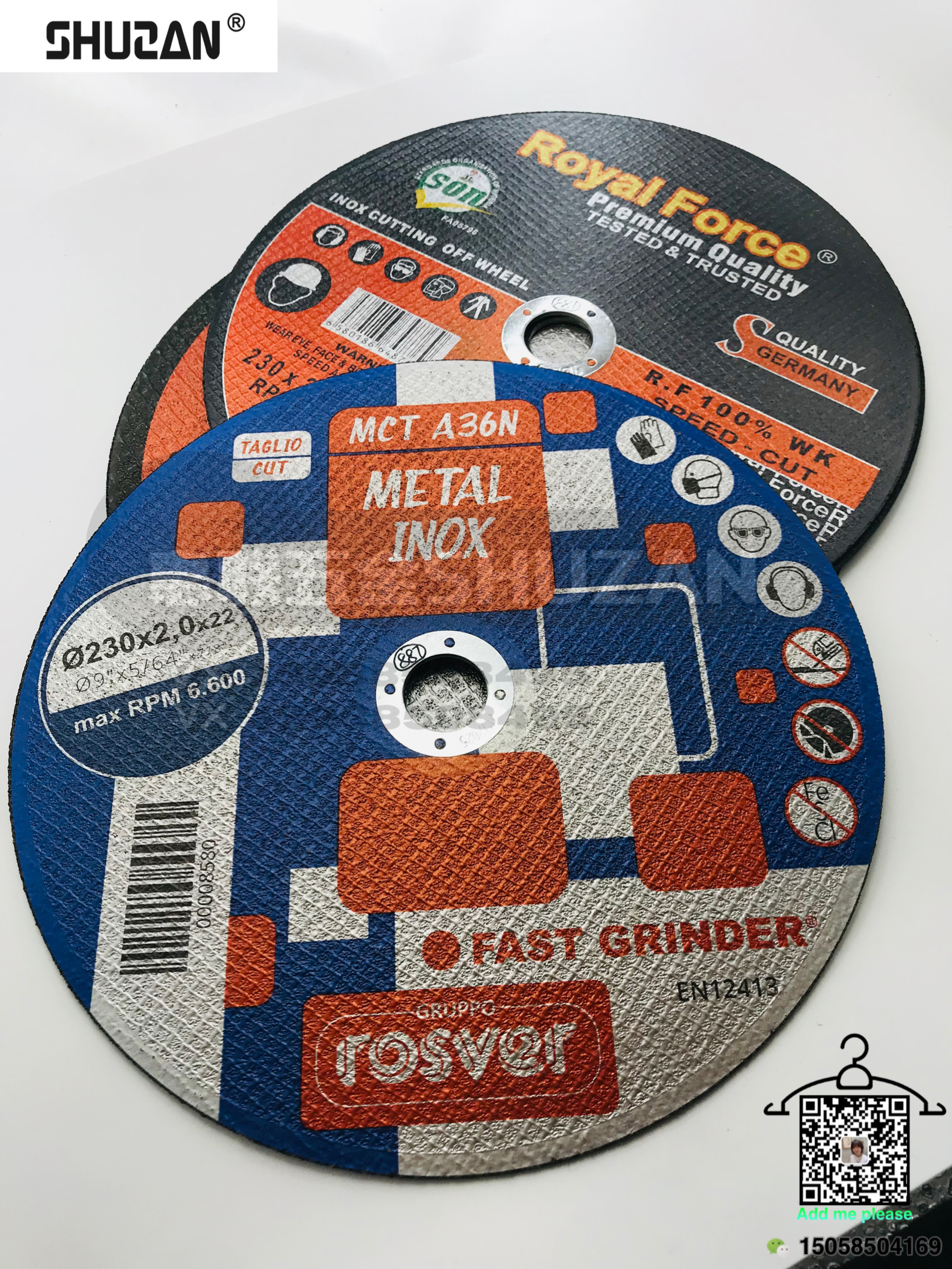 Special cutting discs for hardware accessories cutting machines come in a variety of classic styles and specifications with high hardness Item Picture