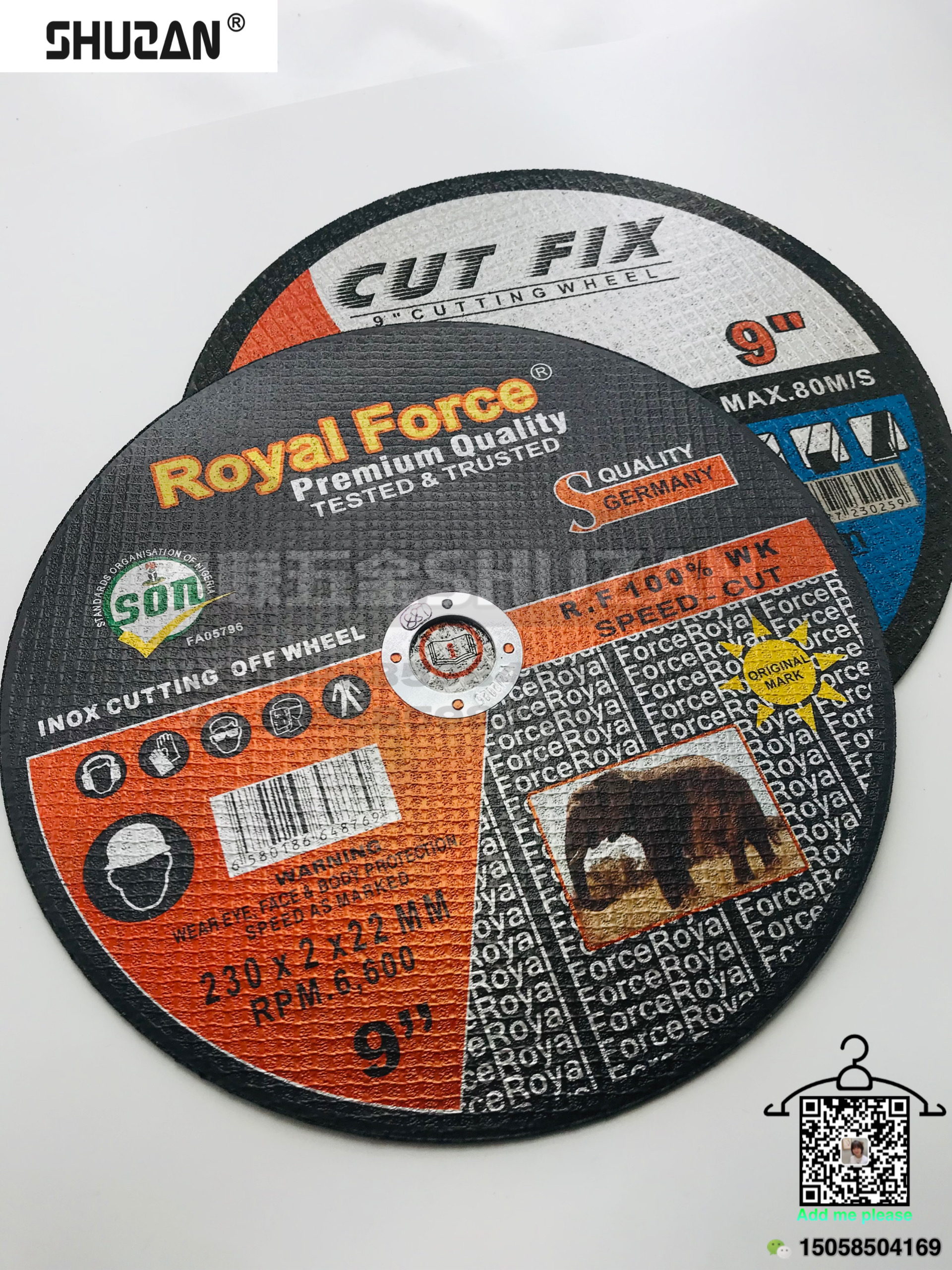 Special cutting discs for hardware accessories cutting machines come in a variety of classic styles and specifications with high hardness Specification image